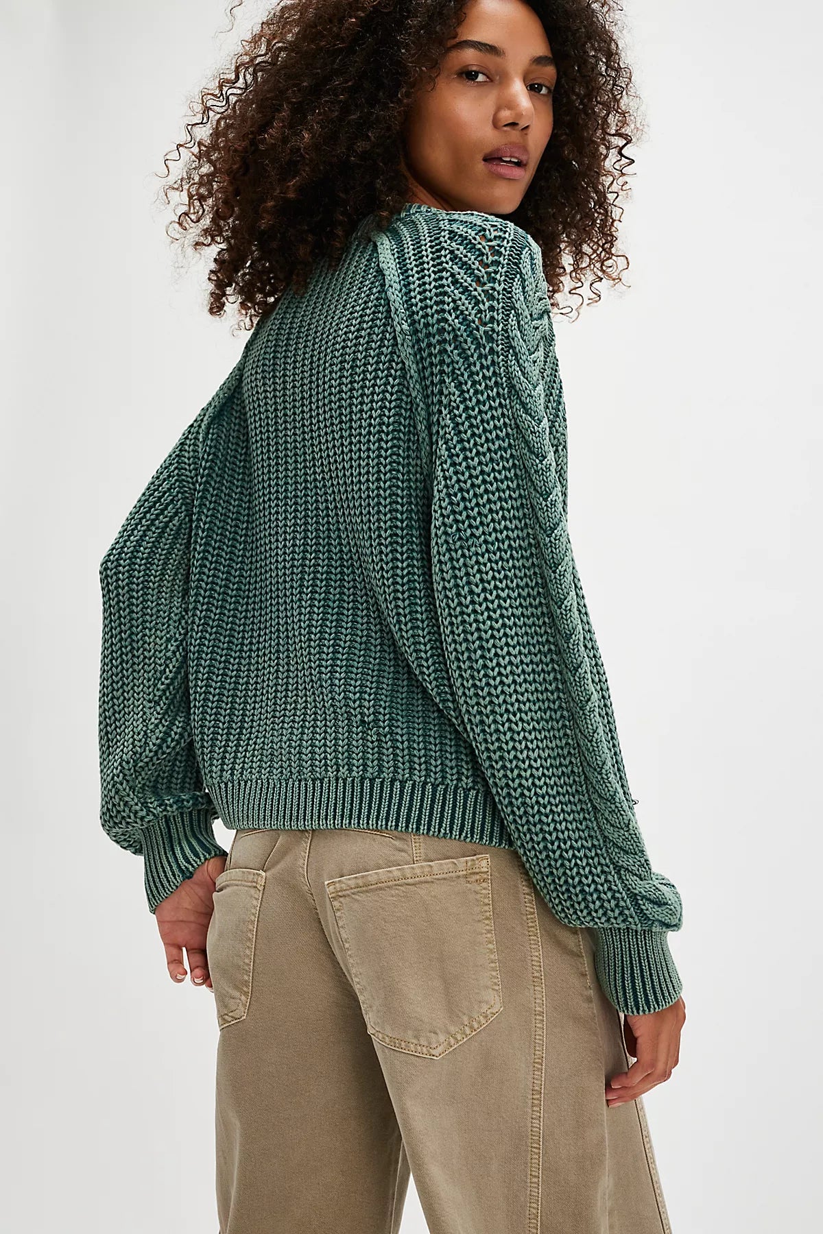 Frankie Cable Knit Cotton Sweater