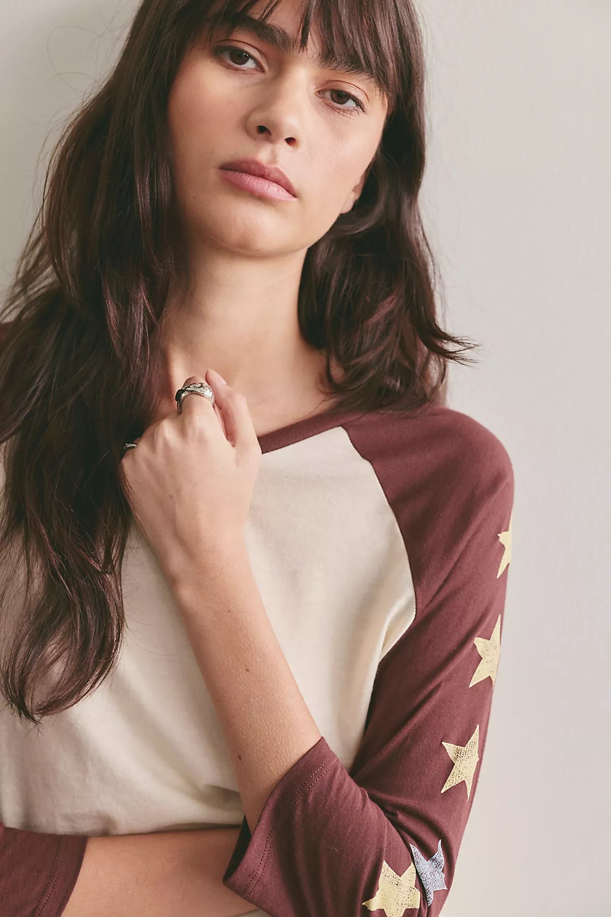 Daydreamer Star Raglan Sleeve Baseball Tee