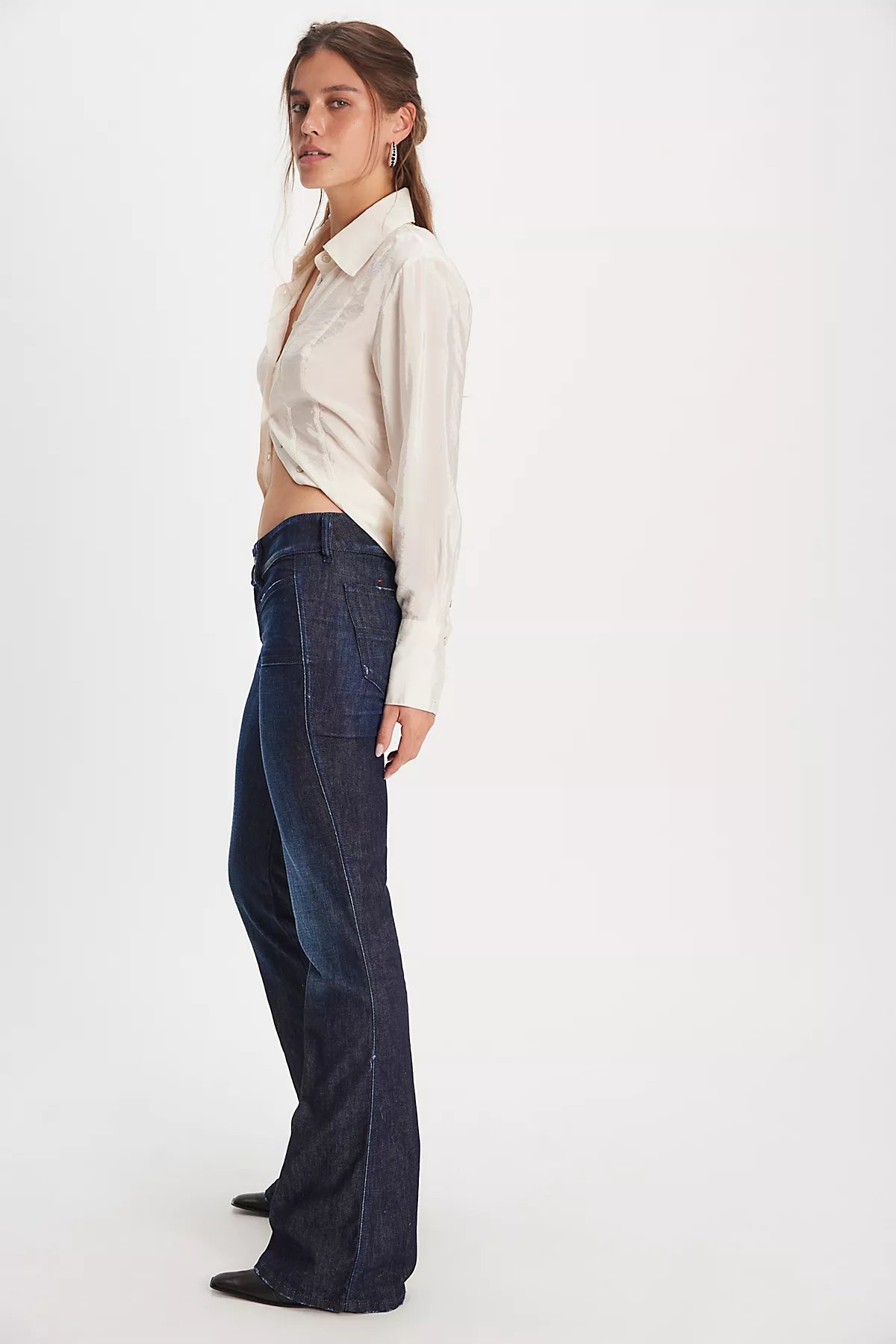 Diesel D-Hush Low-Rise Flare Jeans
