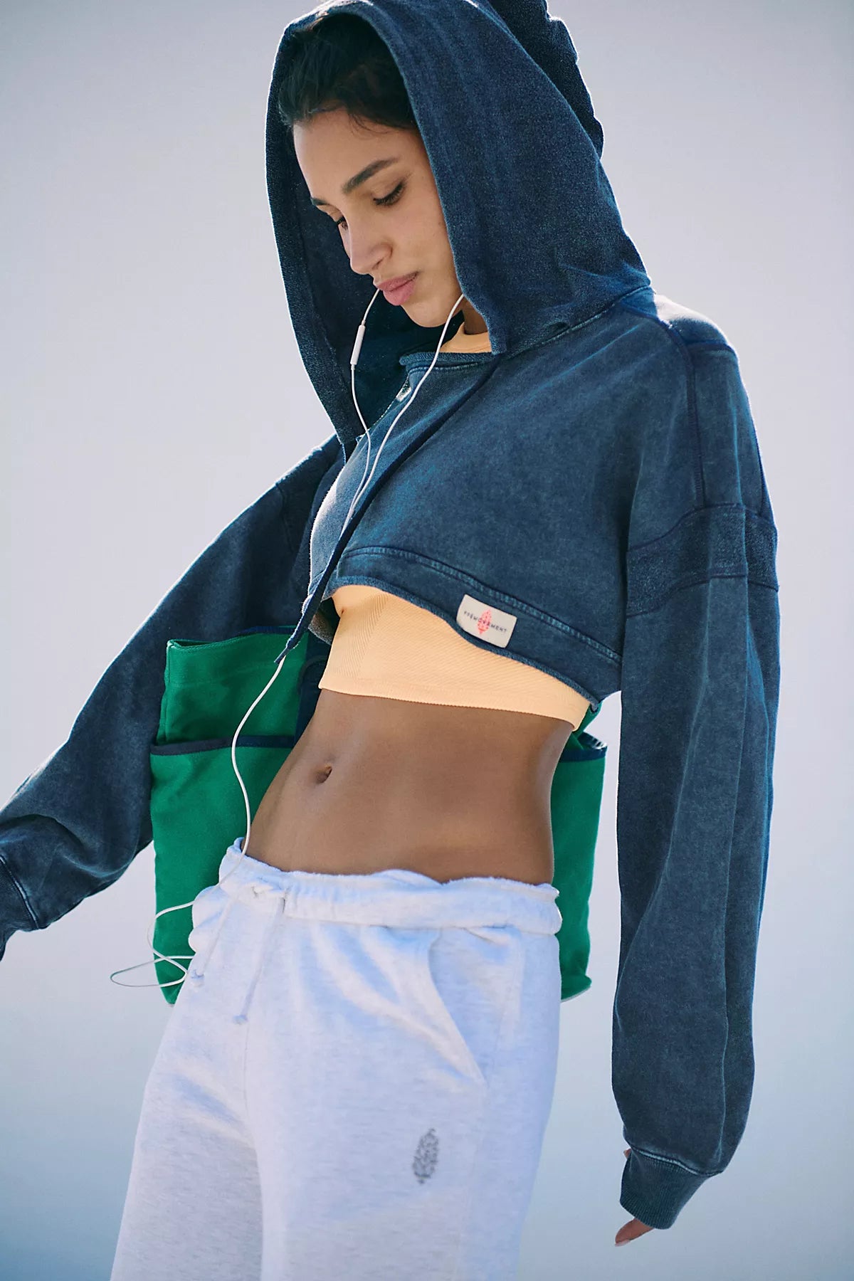 Coastline Cropped Hoodie