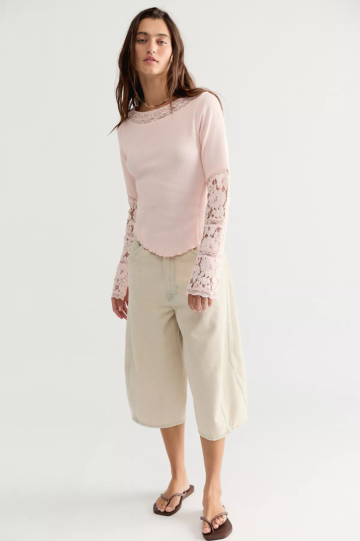 Amber Lace Cuff Long Sleeve Top