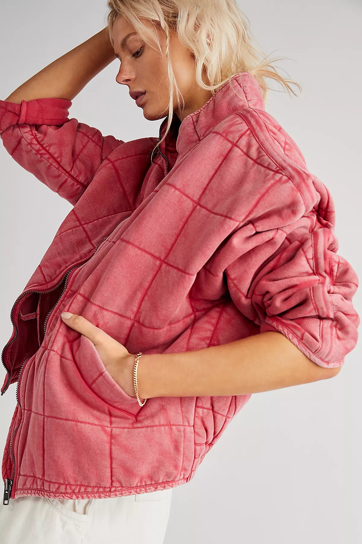 Dolman Quilted Knit Jacket