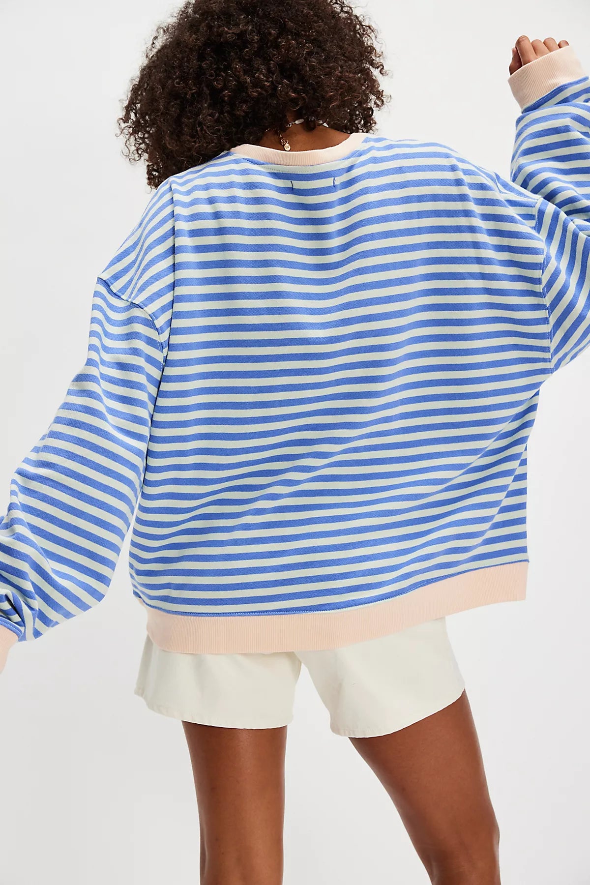 We The Free Classic Striped Oversized Crewneck