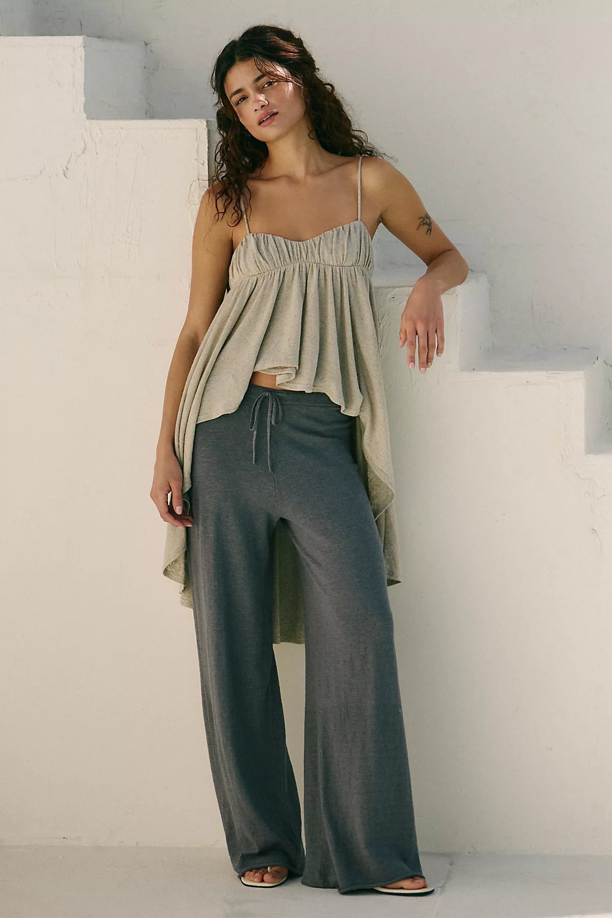 Avalon Cotton-Linen Sweater Pants