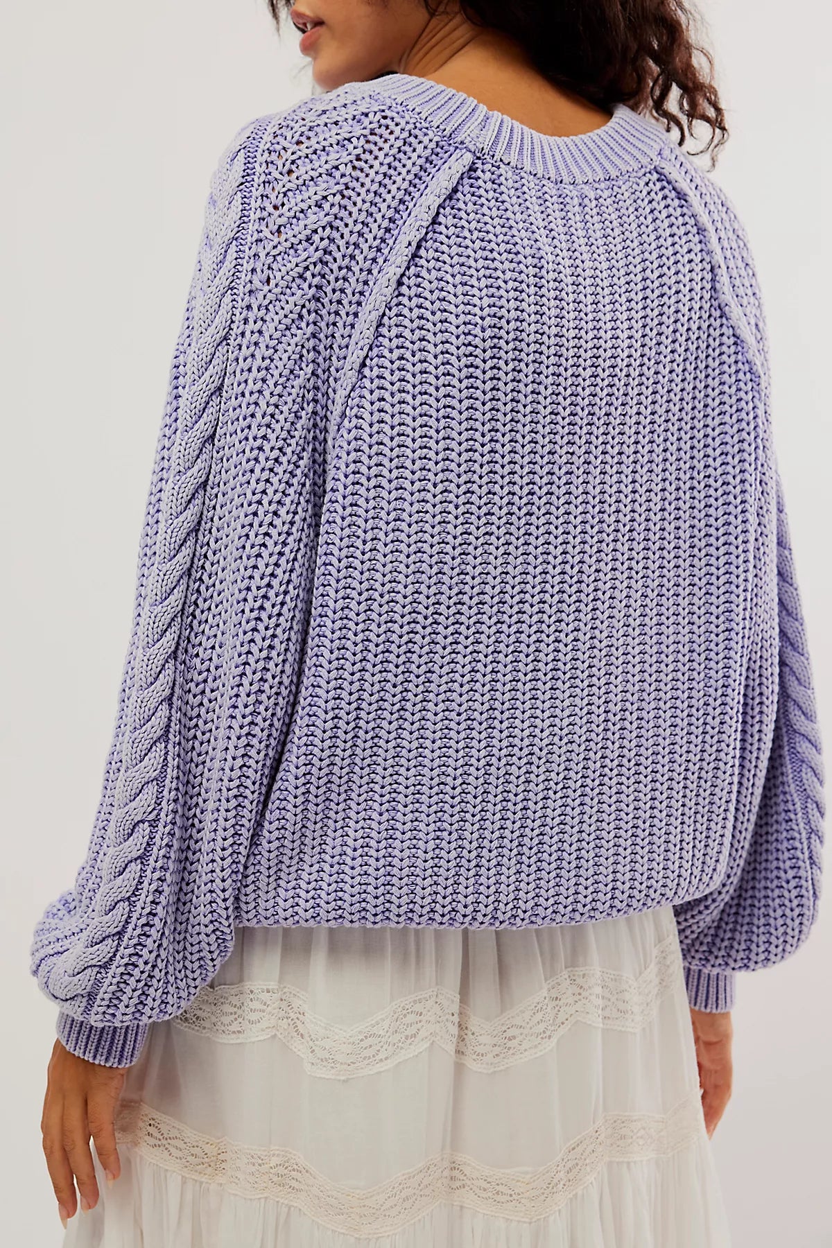 Frankie Cable Knit Cotton Sweater