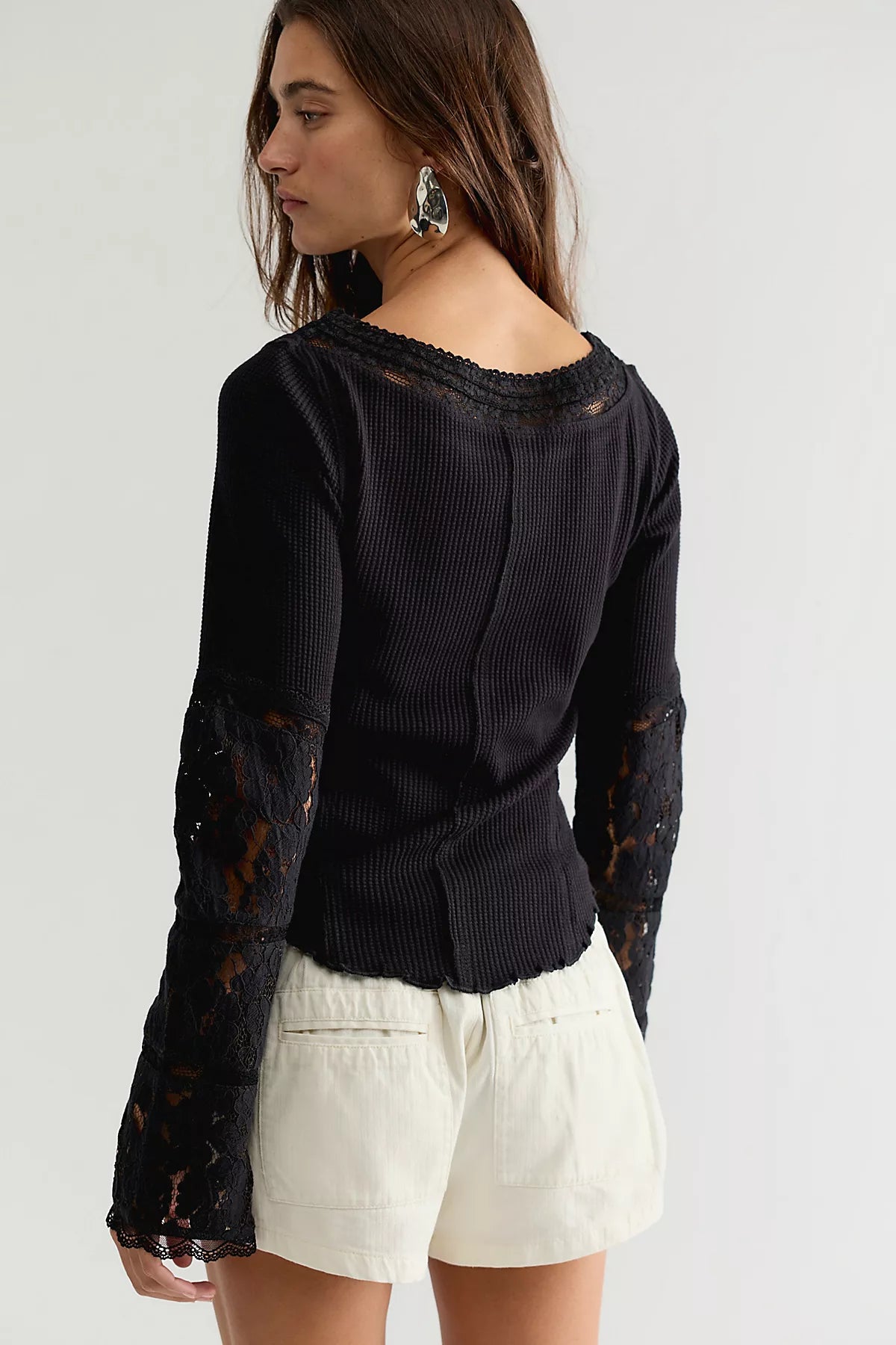 Amber Lace Cuff Long Sleeve Top