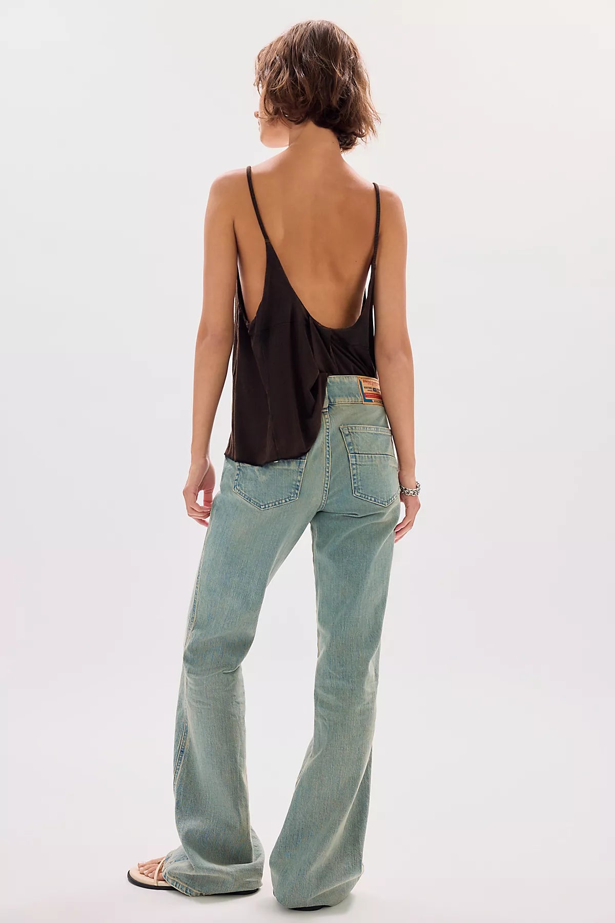 Diesel D-Hush Low-Rise Flare Jeans