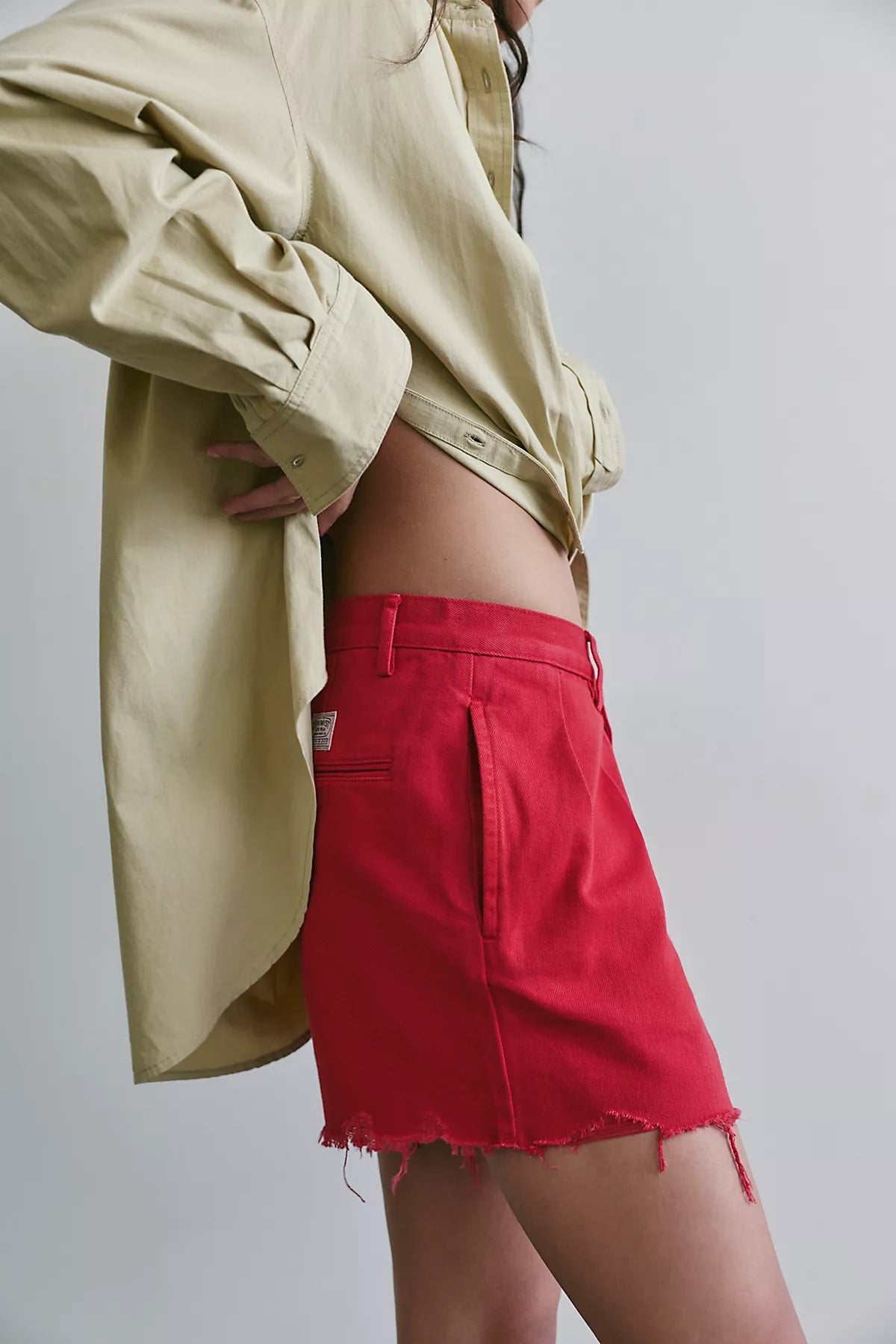 Denimist Blair Double-Pleated Shorts
