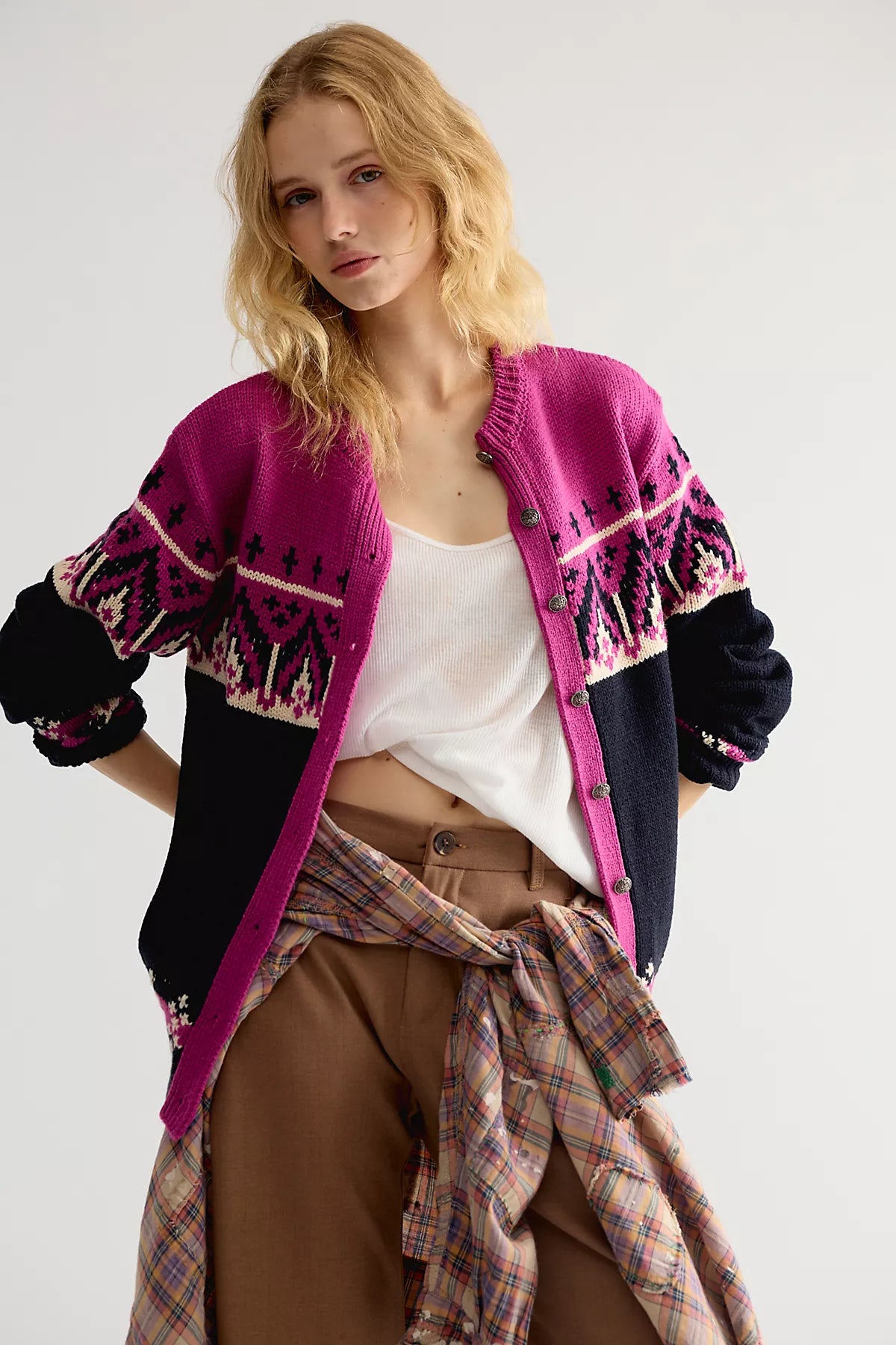 Anna Sui Fair Isle Cardi