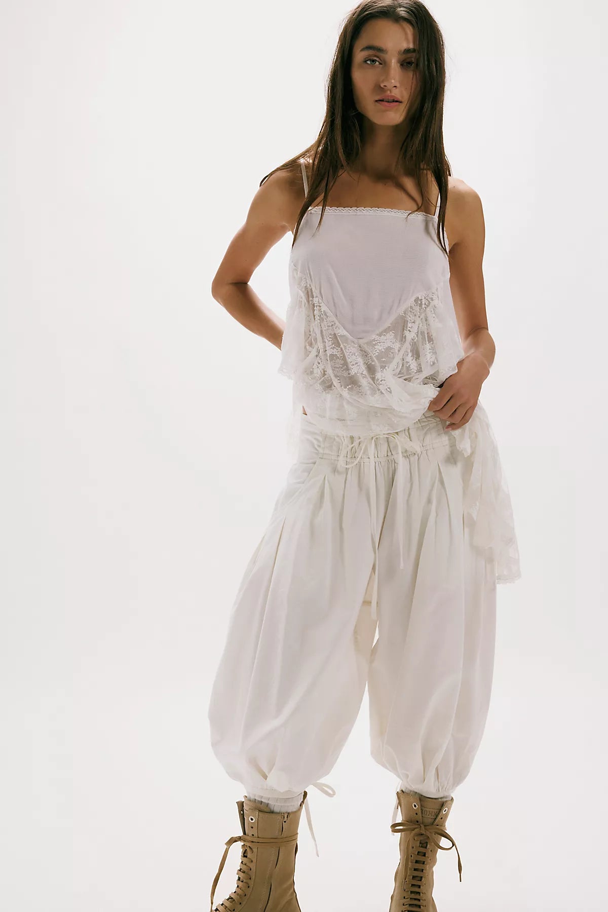 Calle Balloon Crop Pull-On Pants