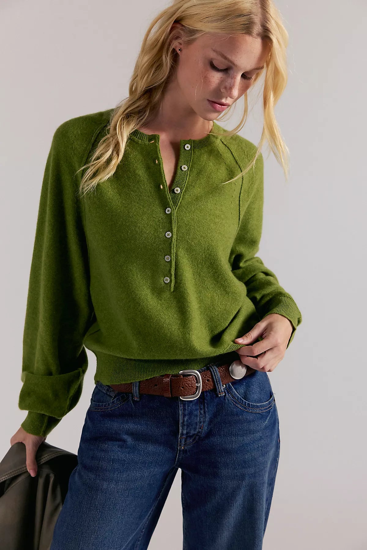 Porta Cashmere Henley Sweater
