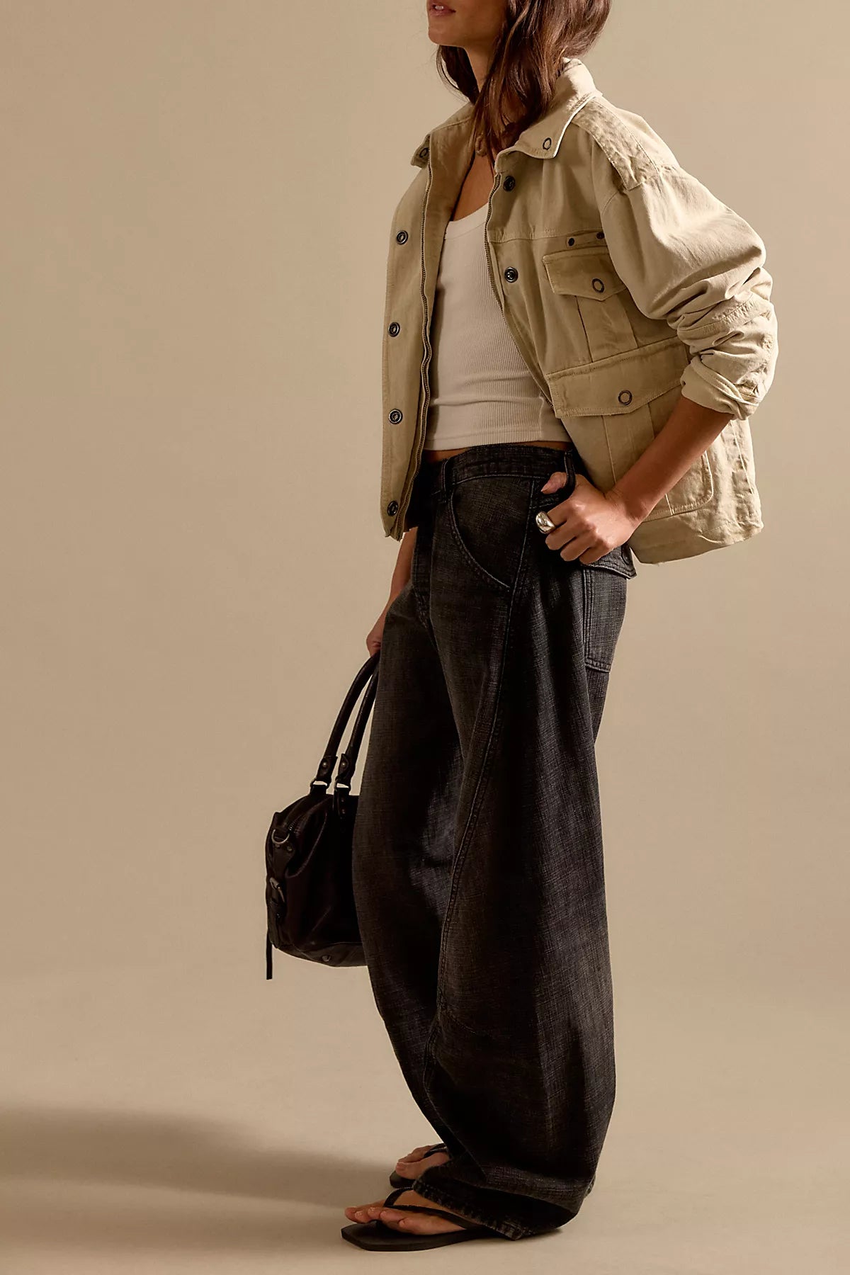 We The Free Highland Low-Rise Twisted Bowed Jeans