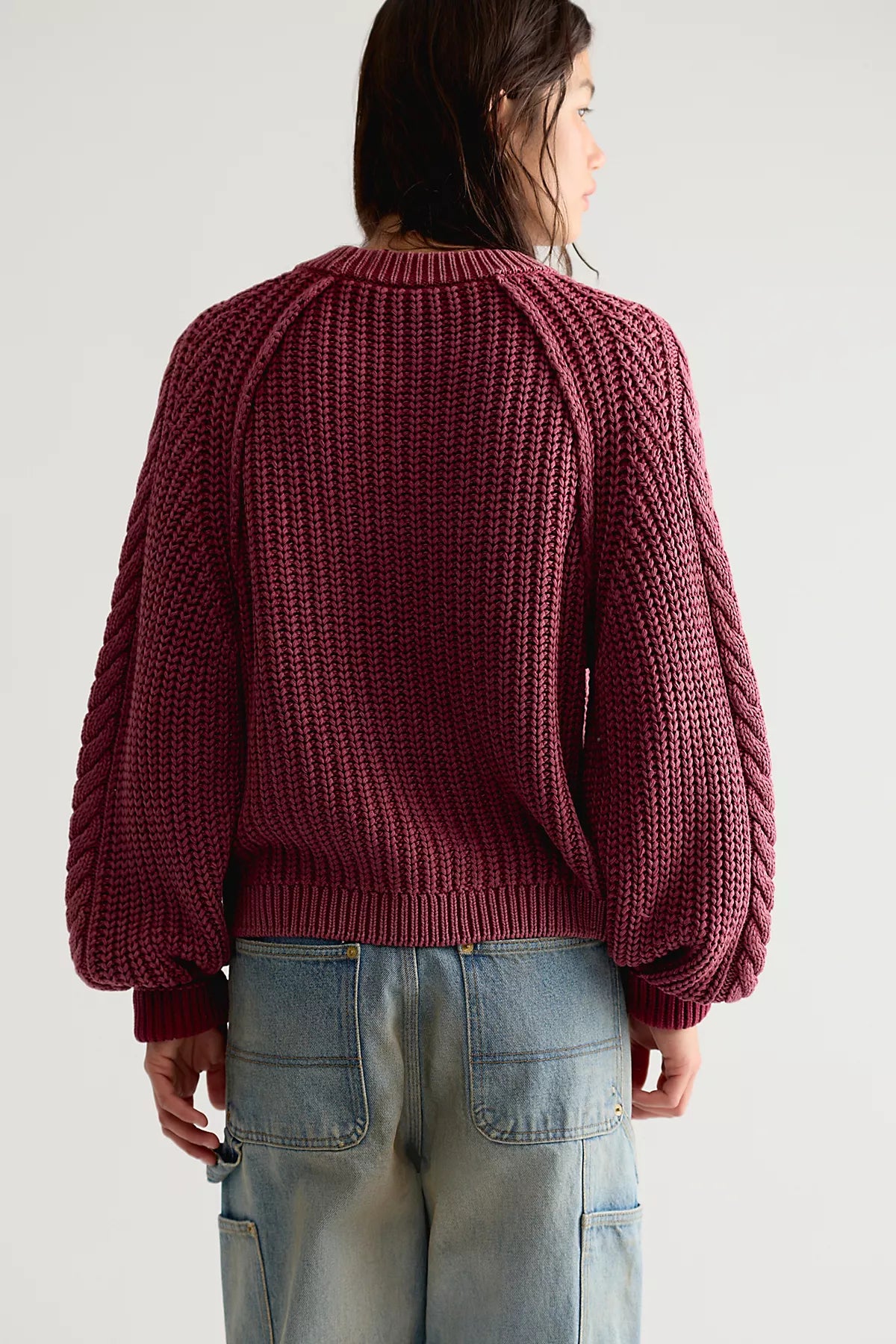 Frankie Cable Knit Cotton Sweater