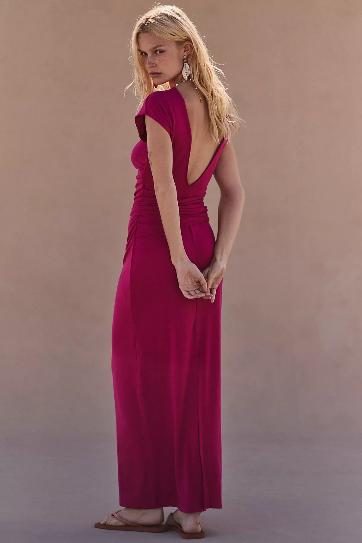 Good Feels Cap-Sleeve Maxi Dress