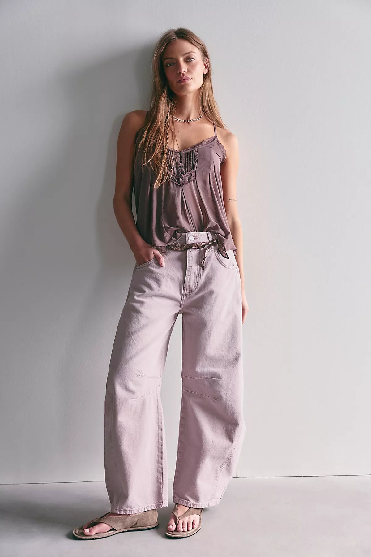 We The Free Good Luck Mid-Rise Barrel Jeans