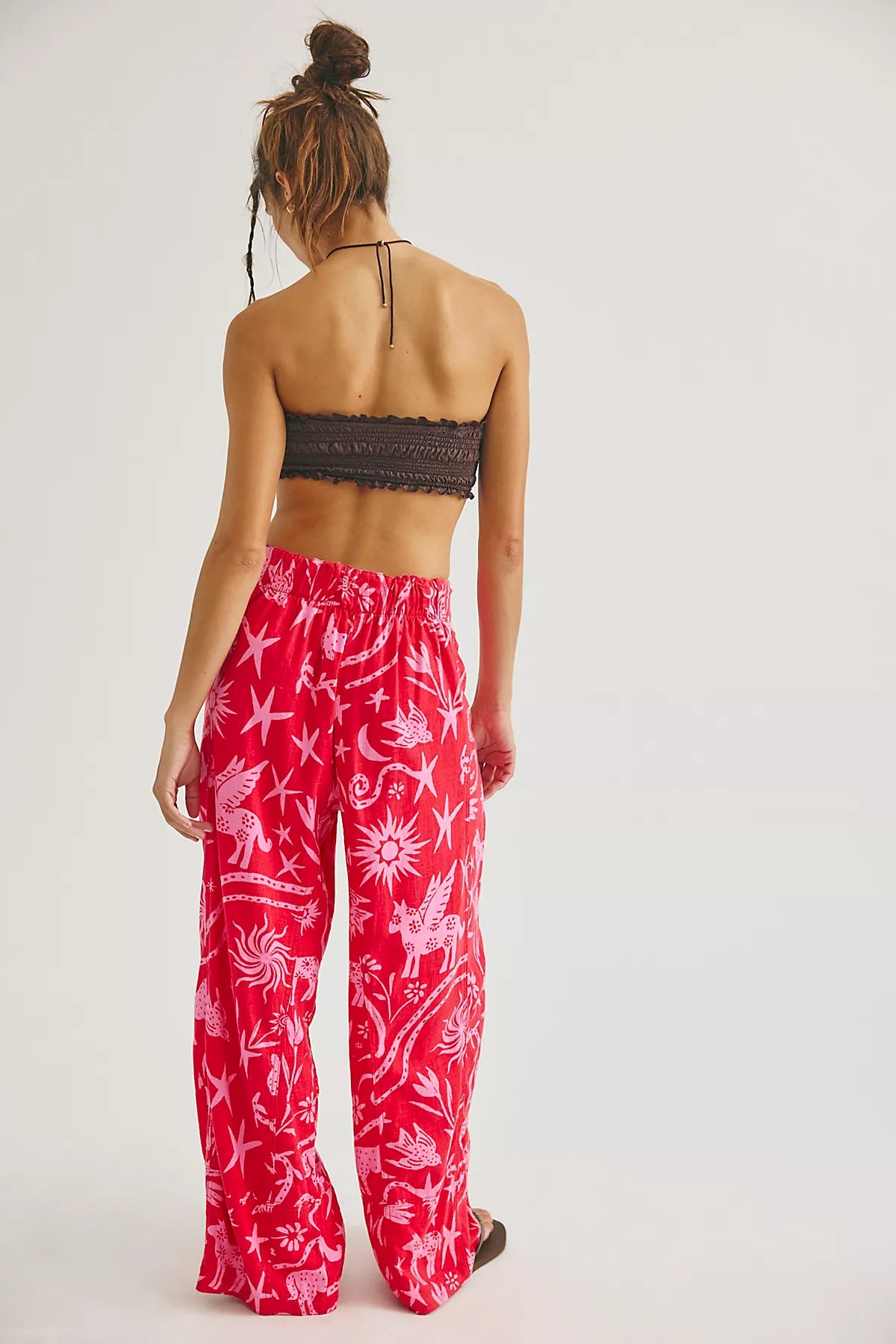 Day's End Linen Printed Pull-On Pants