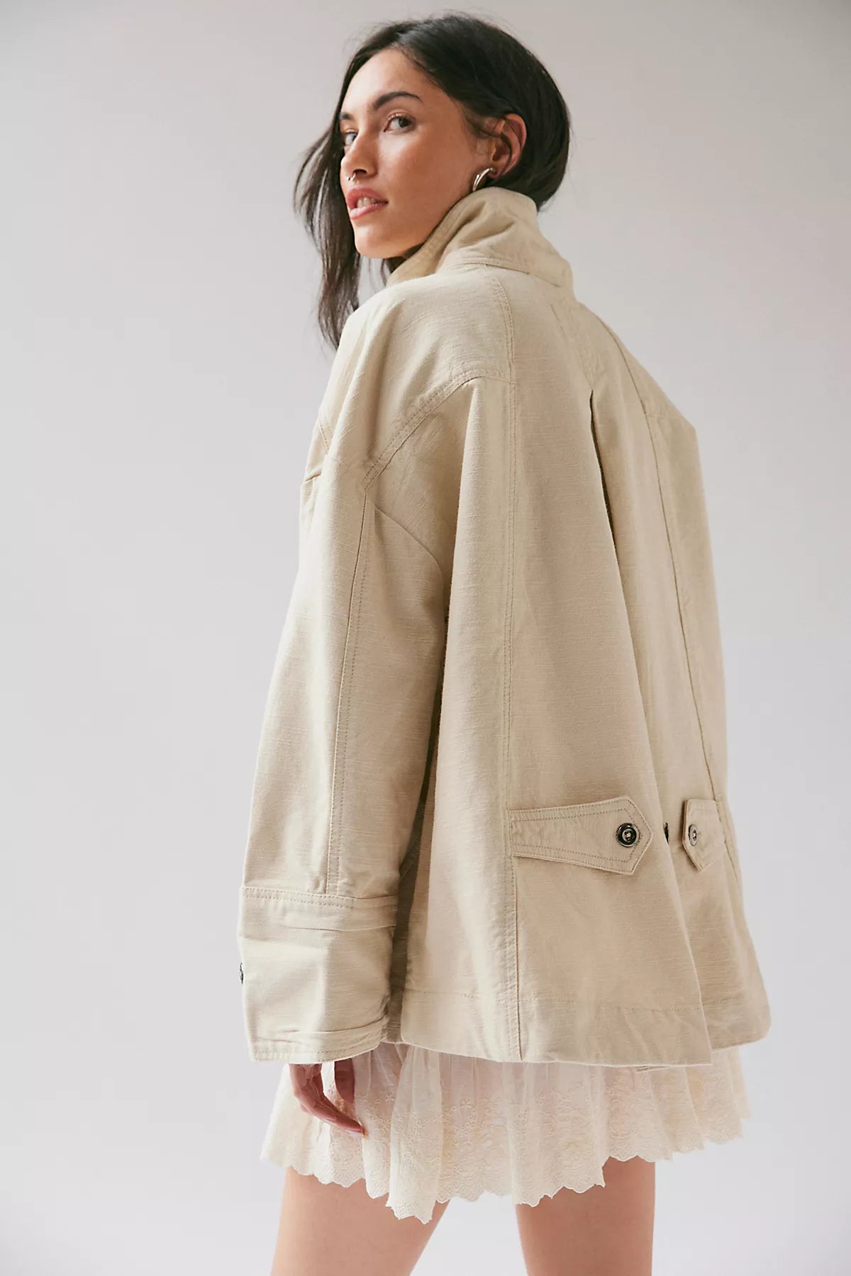 We The Free Collins Washed Canvas Funnel-Neck Jacket