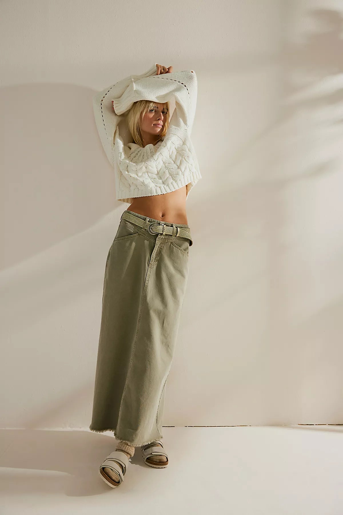 We The Free Come As You Are Denim Maxi Skirt