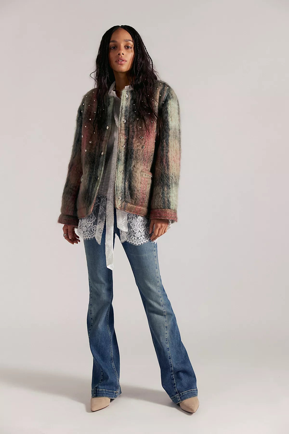 CLUTCHGOLF Mohair Studded Jacket