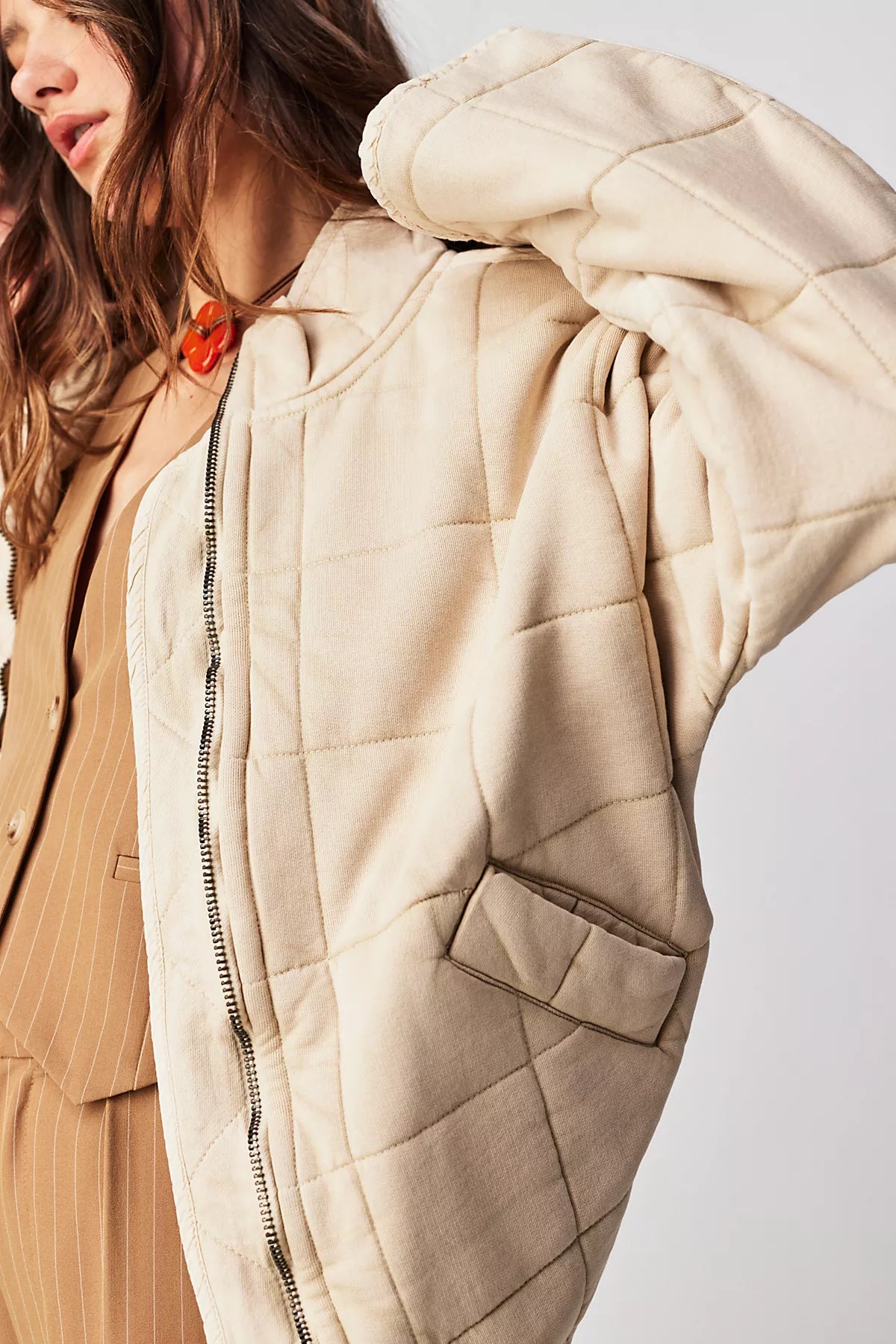 Dolman Quilted Knit Jacket