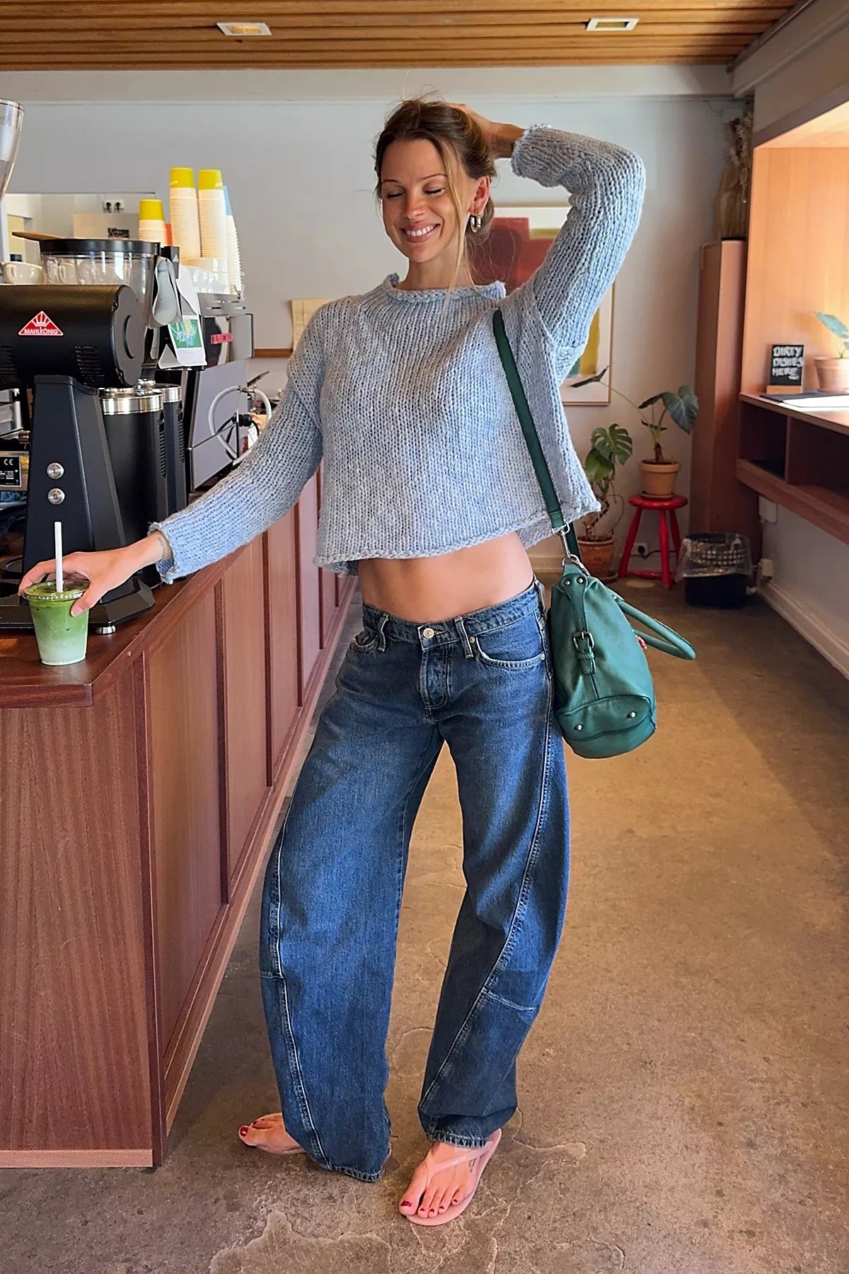 We The Free Fable Low-Rise Twisted Bowed Jeans