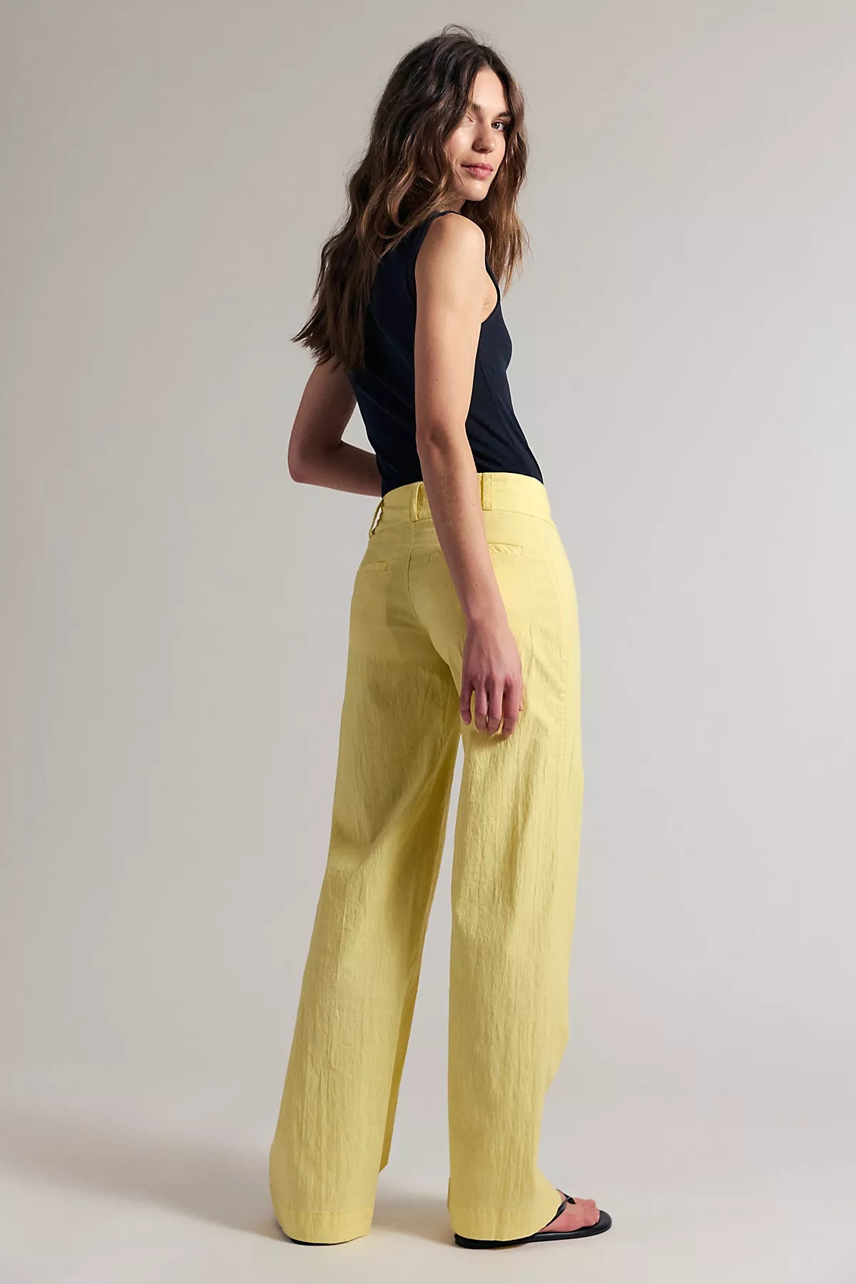 Time Flies Low-Rise Clean Solid Trousers