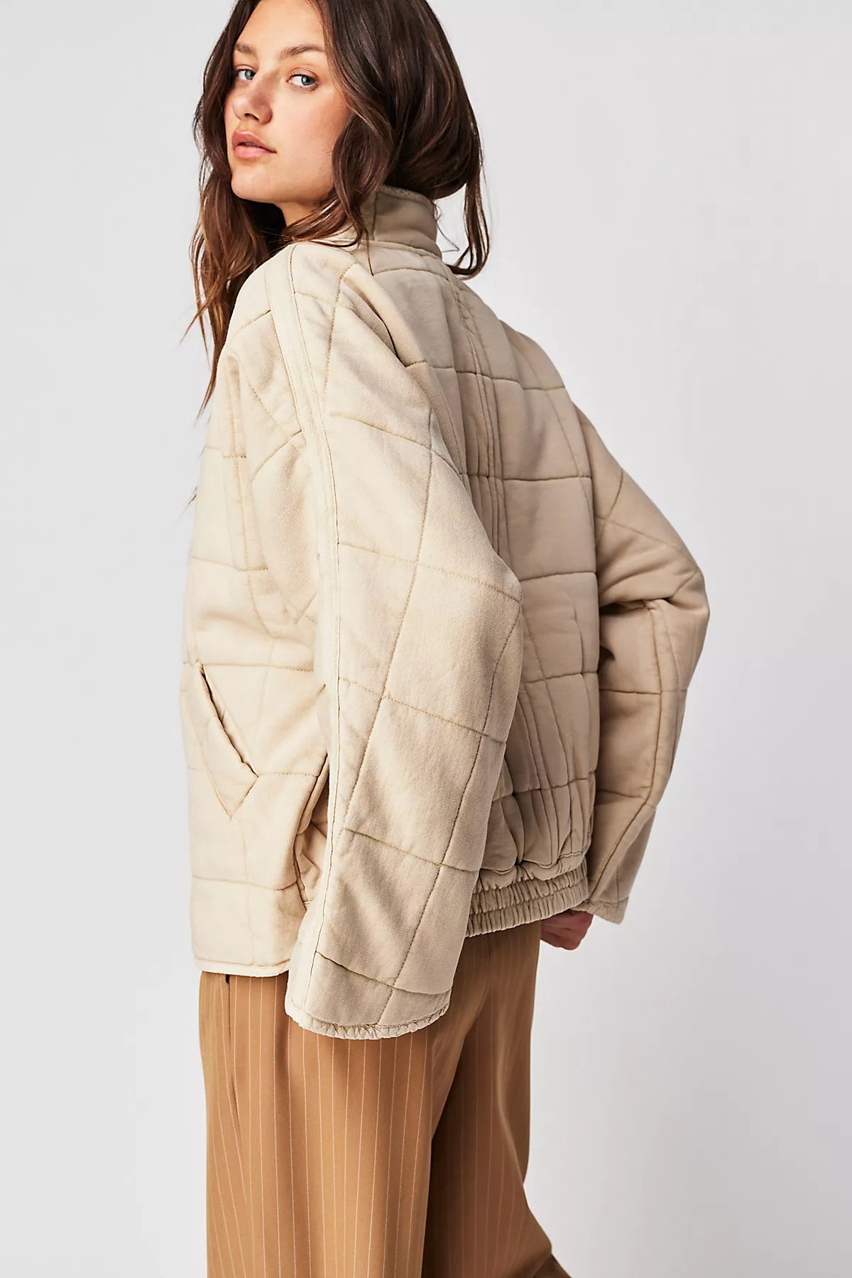 Dolman Quilted Knit Jacket