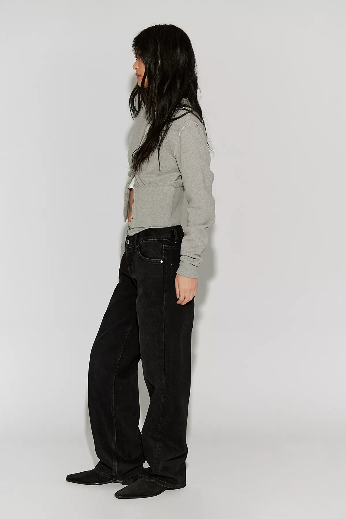 EB Denim Low-Rise Baggy Jeans