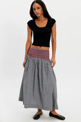 Damson Madder Layla Godet Midi Skirt