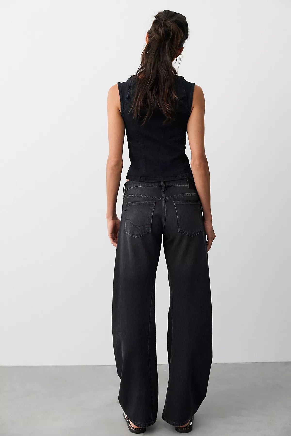 We The Free Fable Low-Rise Twisted Bowed Jeans