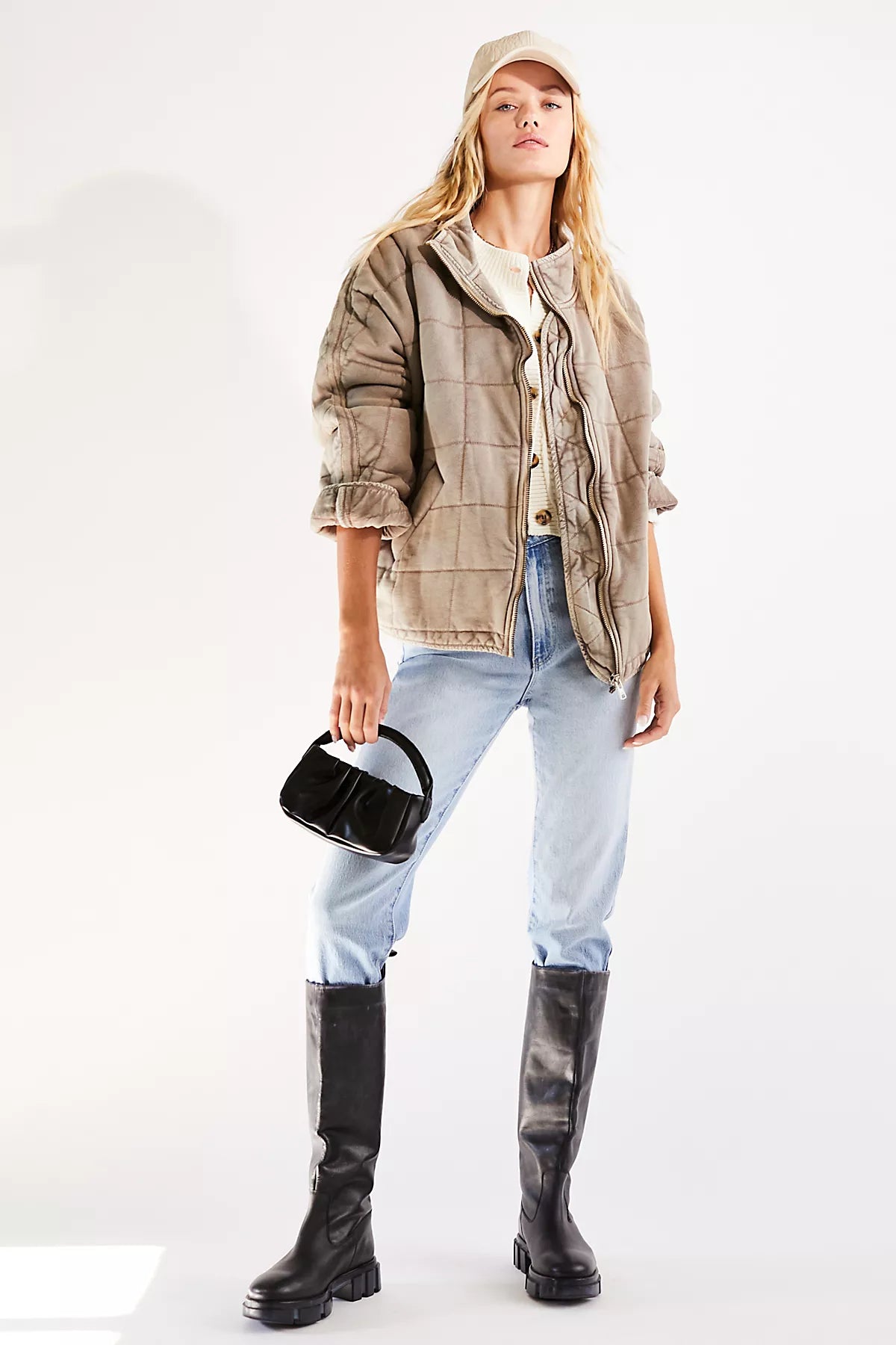 Dolman Quilted Knit Jacket
