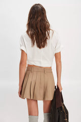 Citizens of Humanity Pleated Twill Mini Skirt
