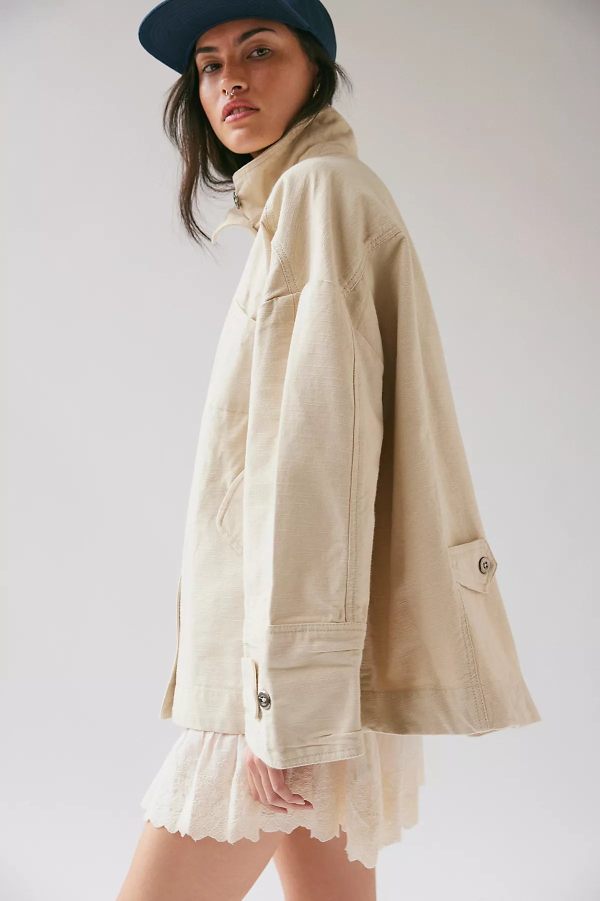 We The Free Collins Washed Canvas Funnel-Neck Jacket