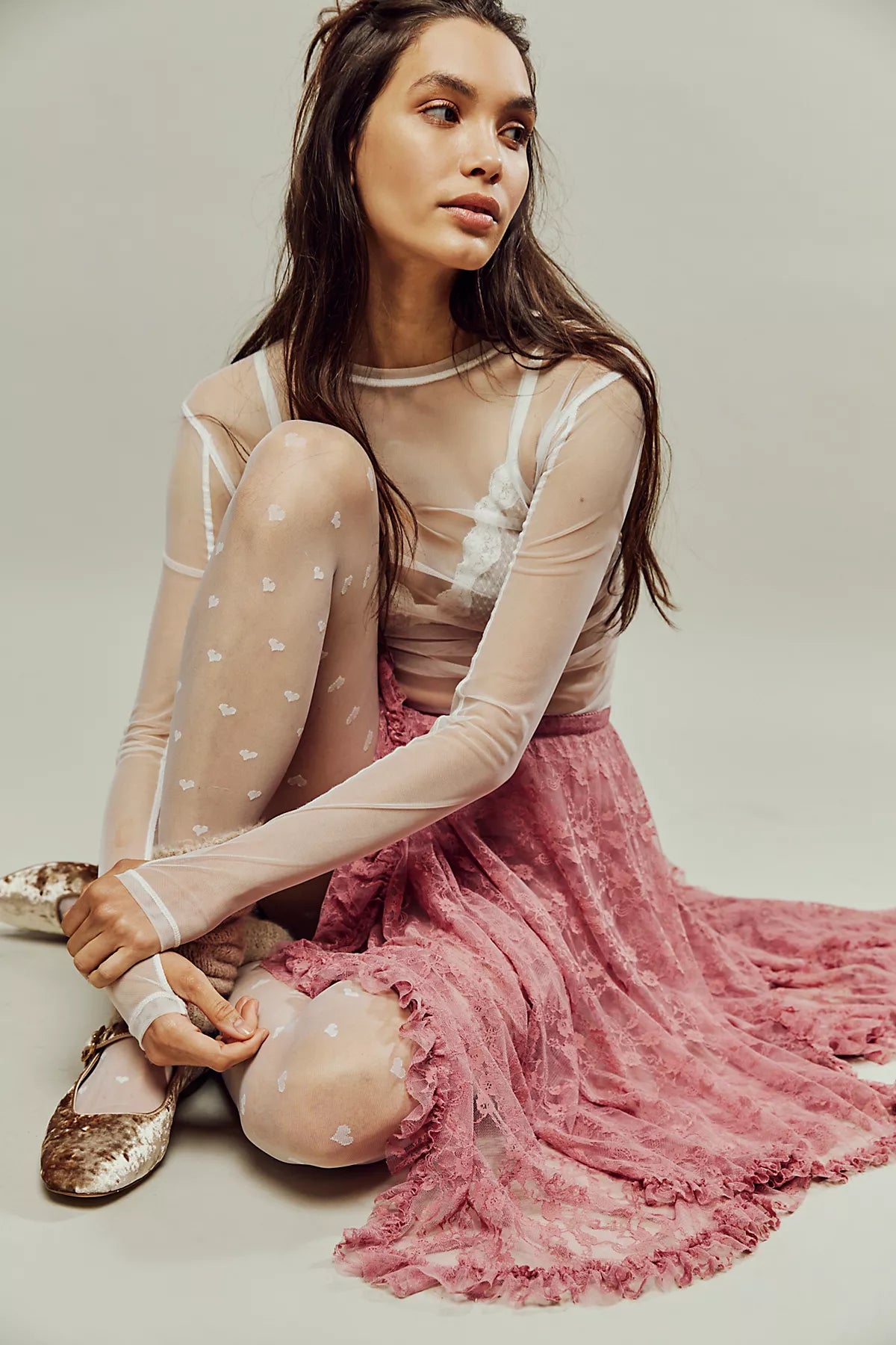 French Courtship Maxi Slip Skirt