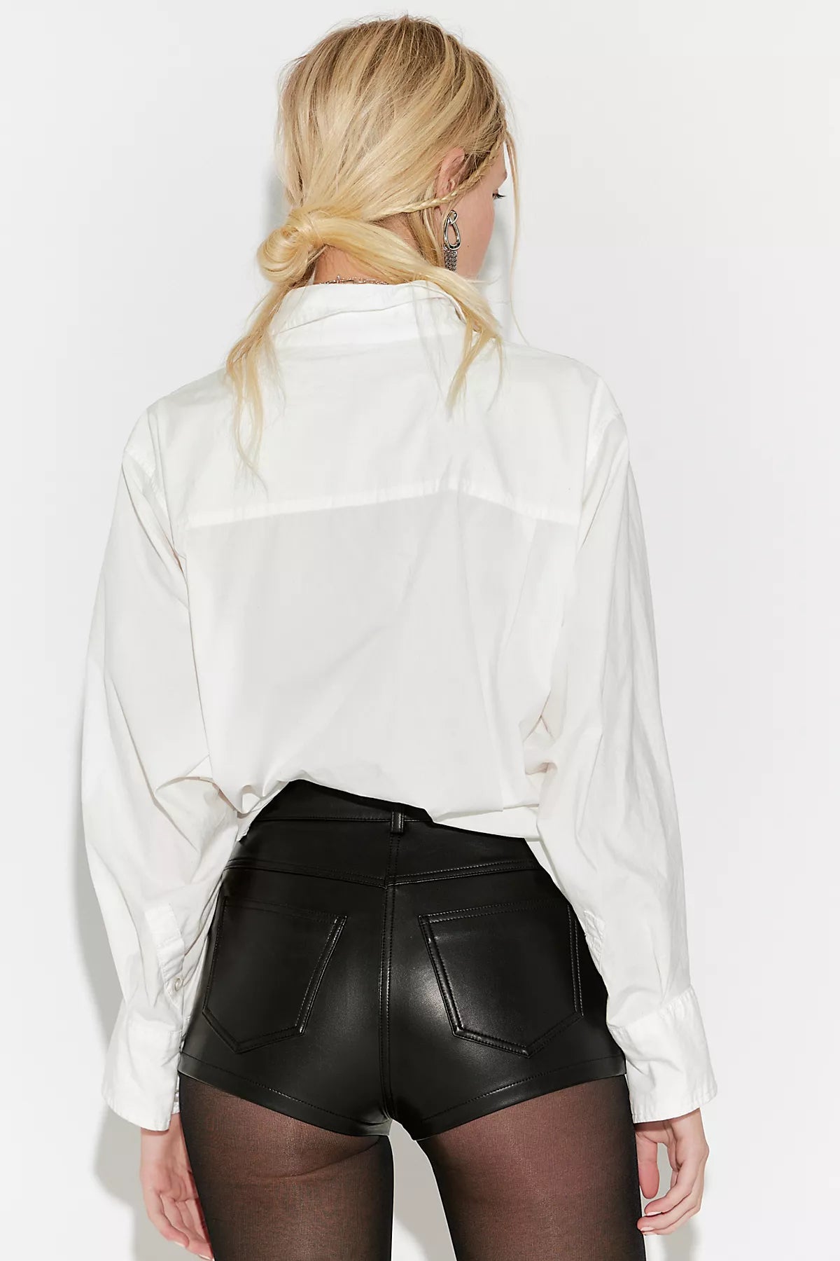 Norma Kamali High-Waisted Vegan Shorts