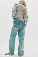 Found Hand Art Jeans