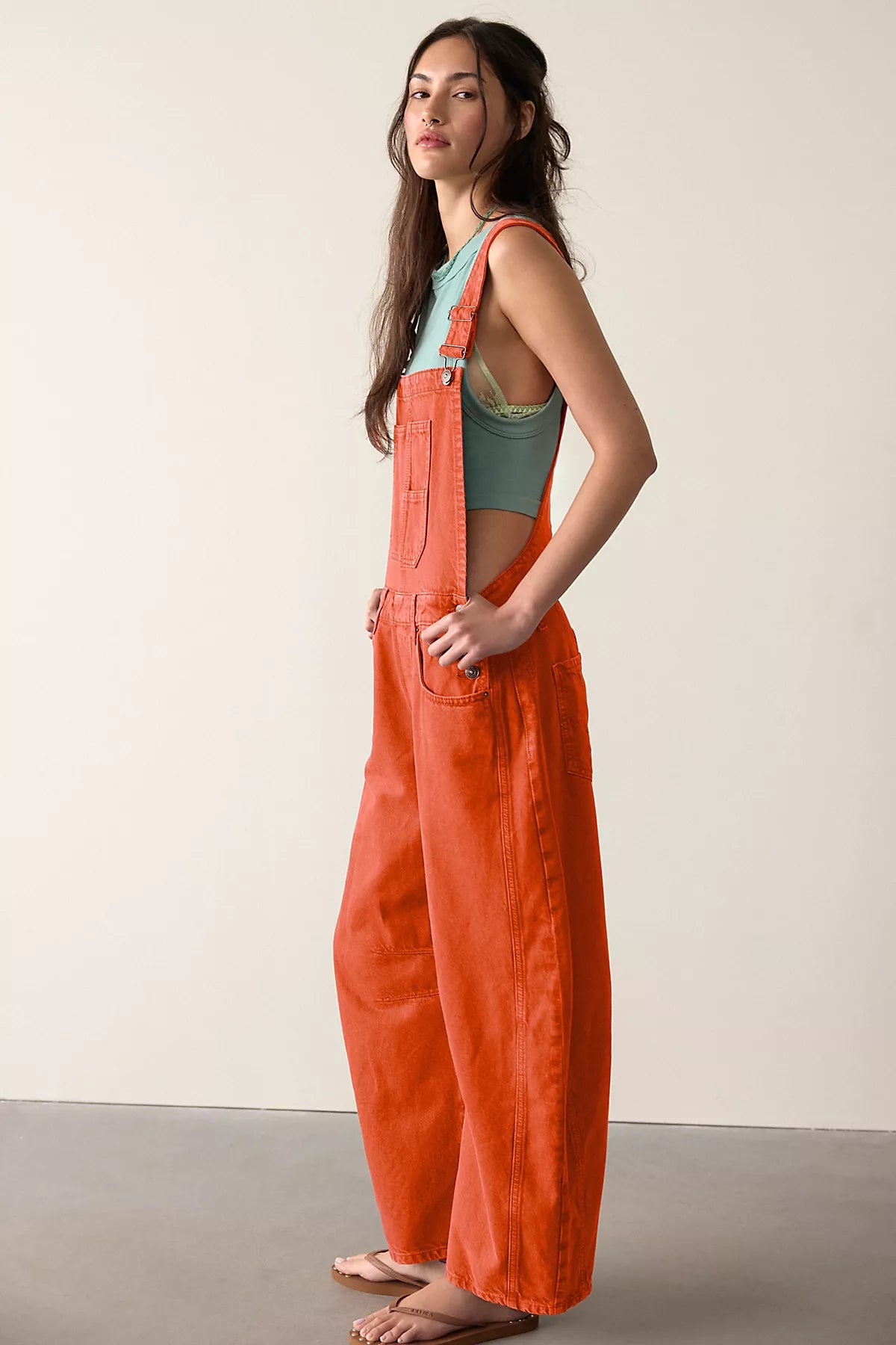 We The Free Good Luck Barrel Overalls
