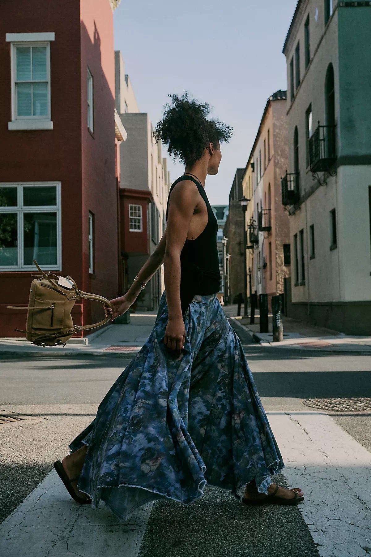 Fallen Star Printed Wide-Leg Pants