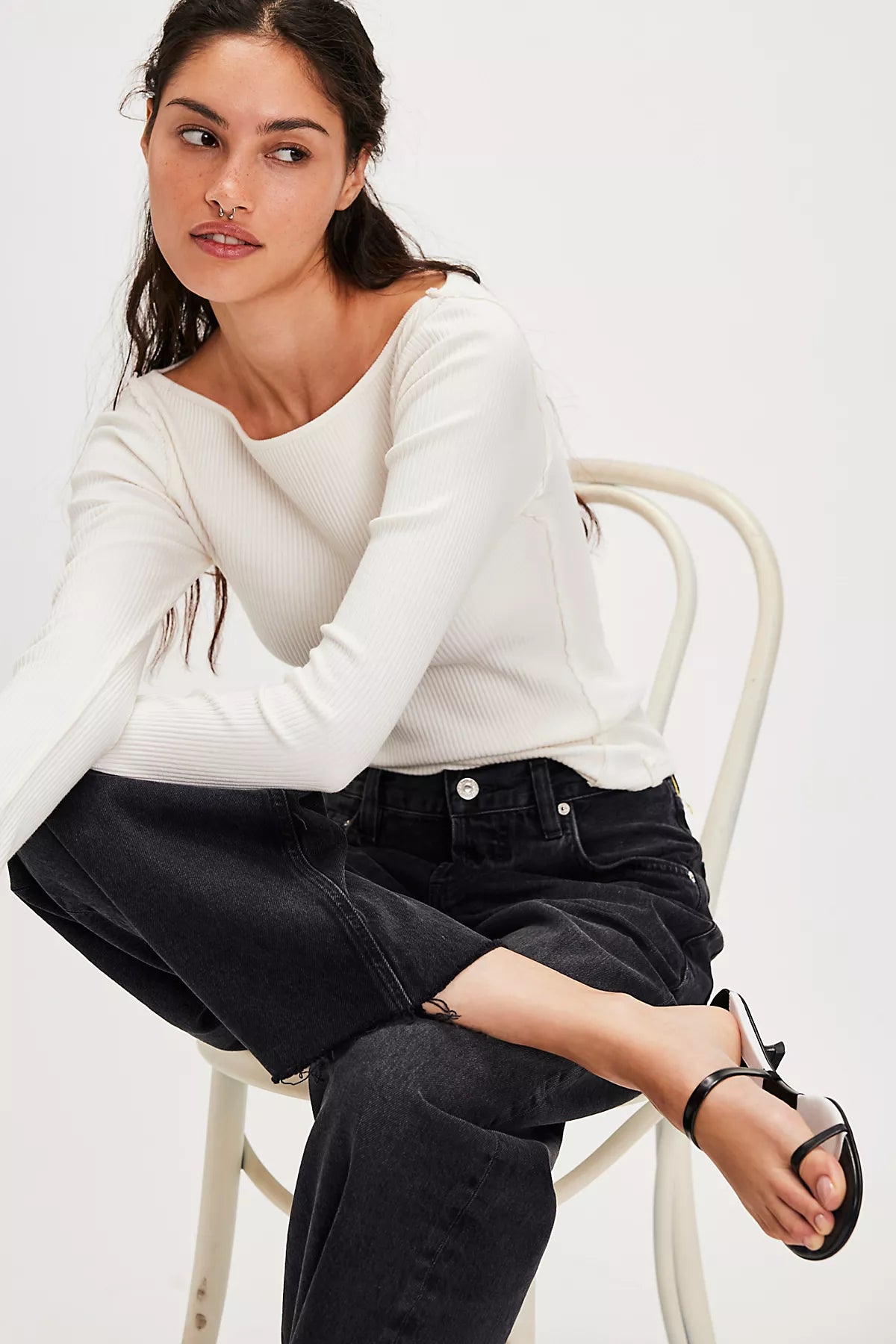 Citizens of Humanity Ayla Raw Hem Crop Jeans