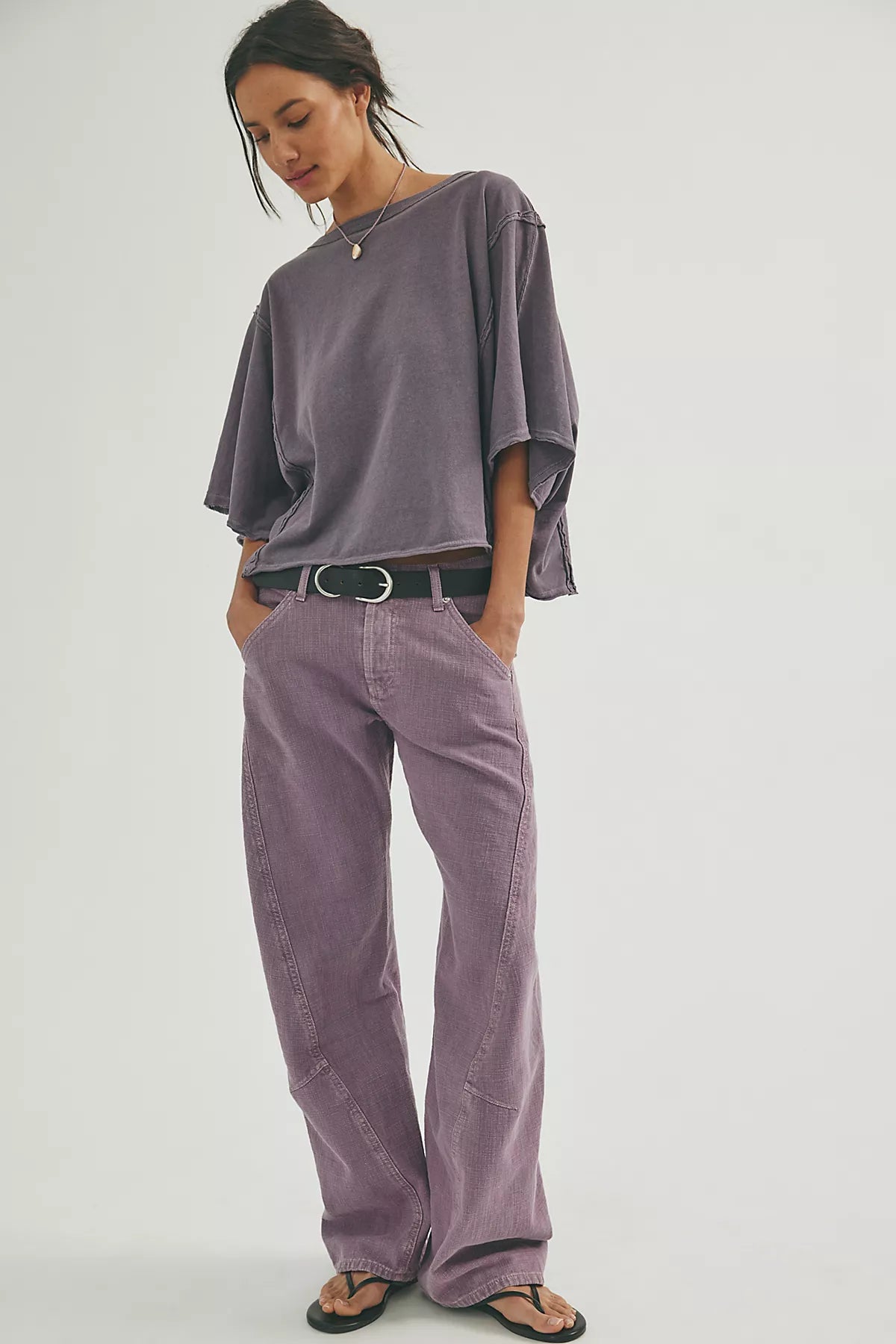 We The Free Highland Low-Rise Twisted Bowed Jeans
