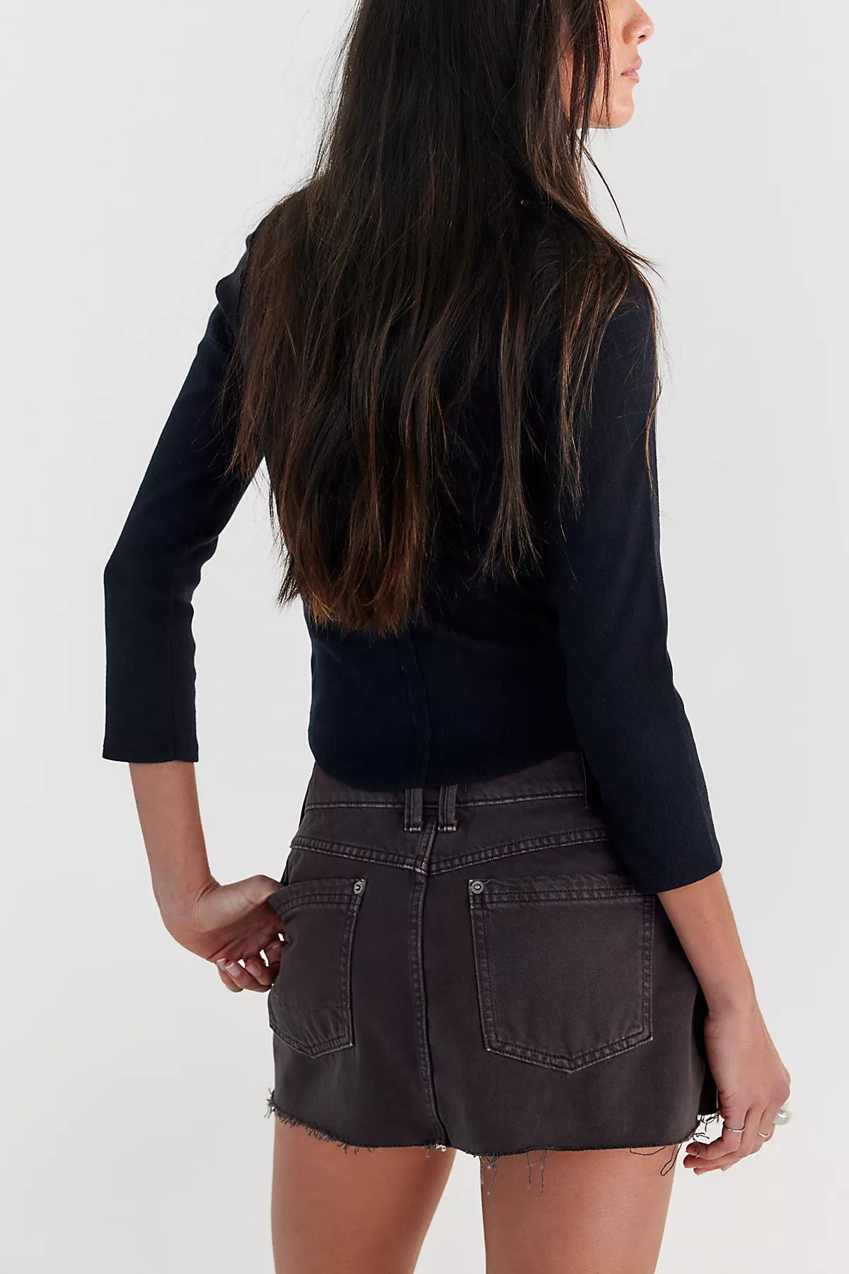 We The Free Lainey Low-Rise Mini Skirt