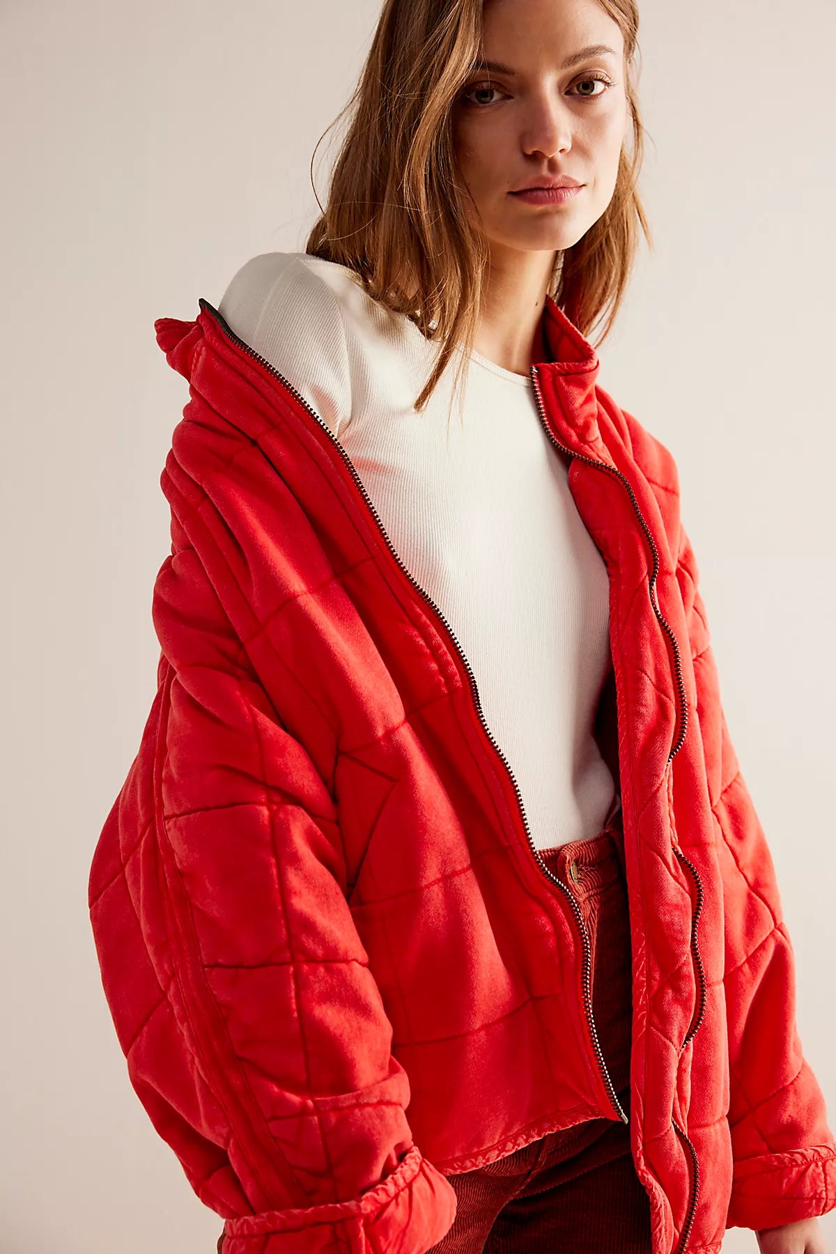 Dolman Quilted Knit Jacket