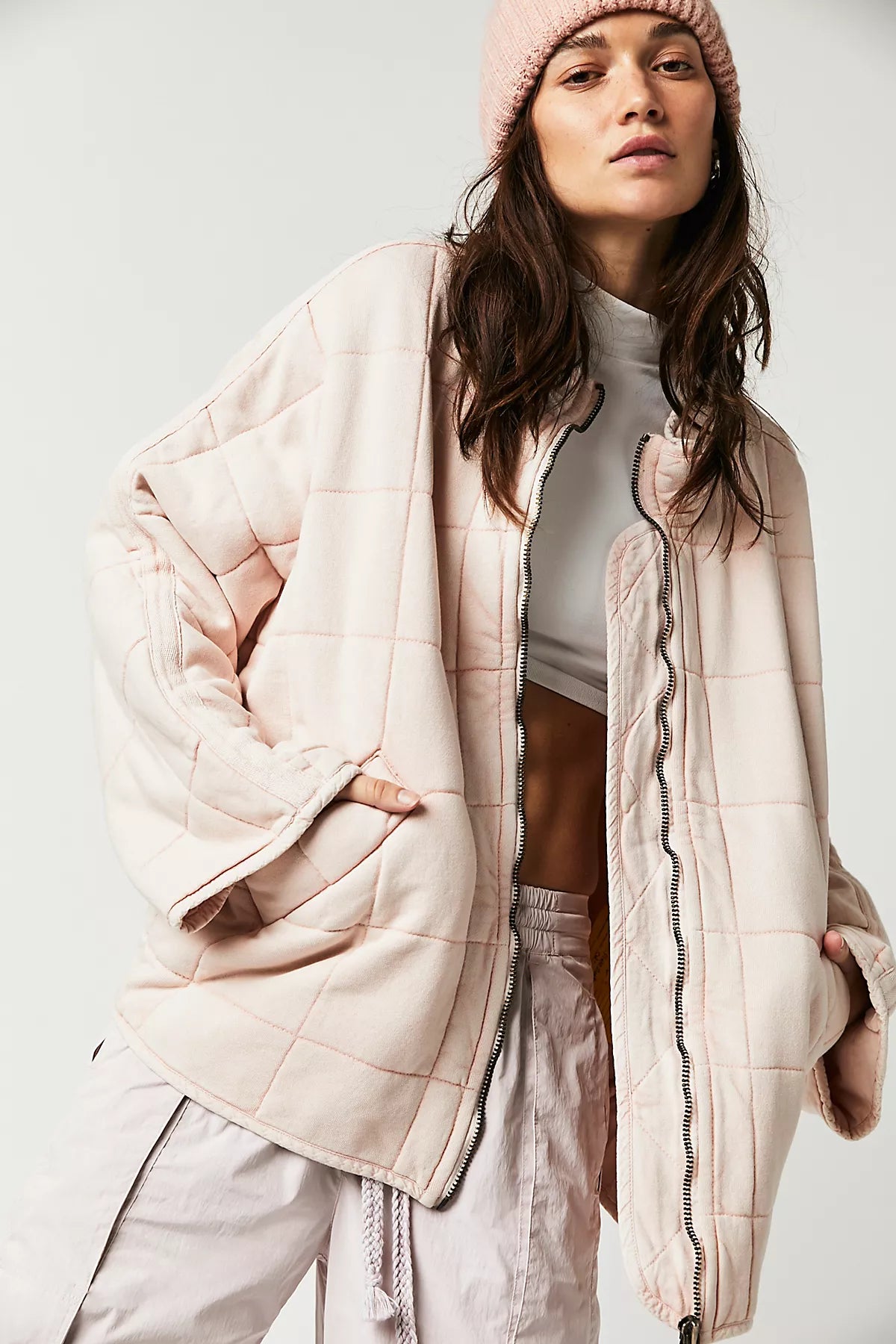 Dolman Quilted Knit Jacket
