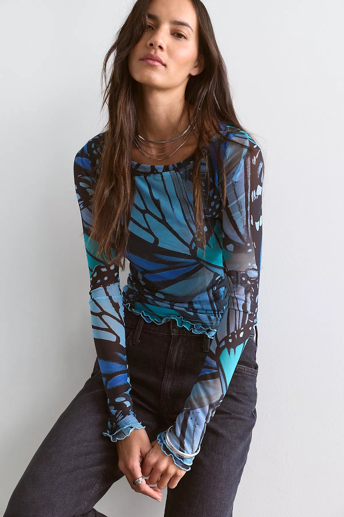 Lilly Printed Long Sleeve Top