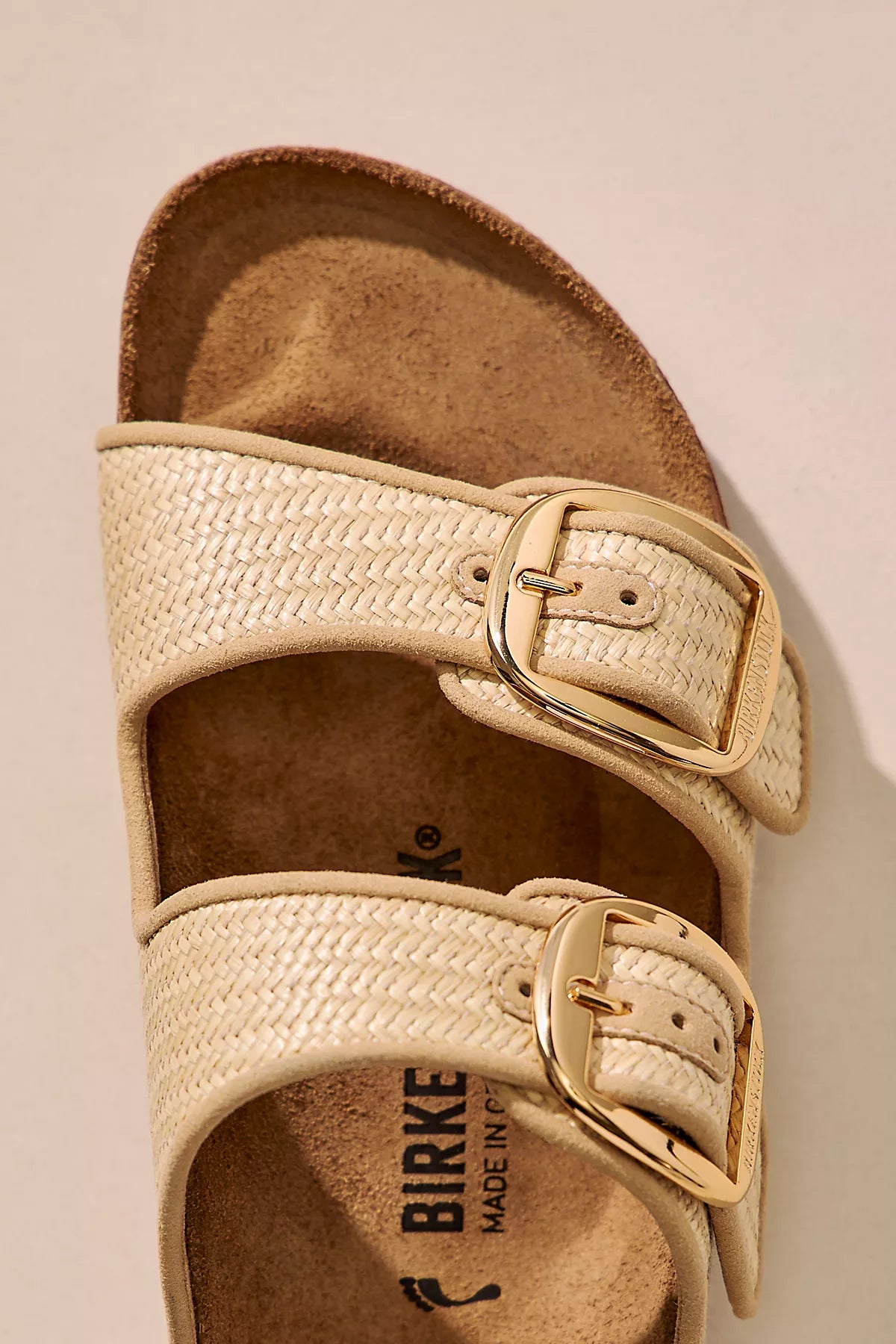Birkenstock Arizona Raffia Big Buckle Sandals