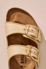 Birkenstock Arizona Raffia Big Buckle Sandals