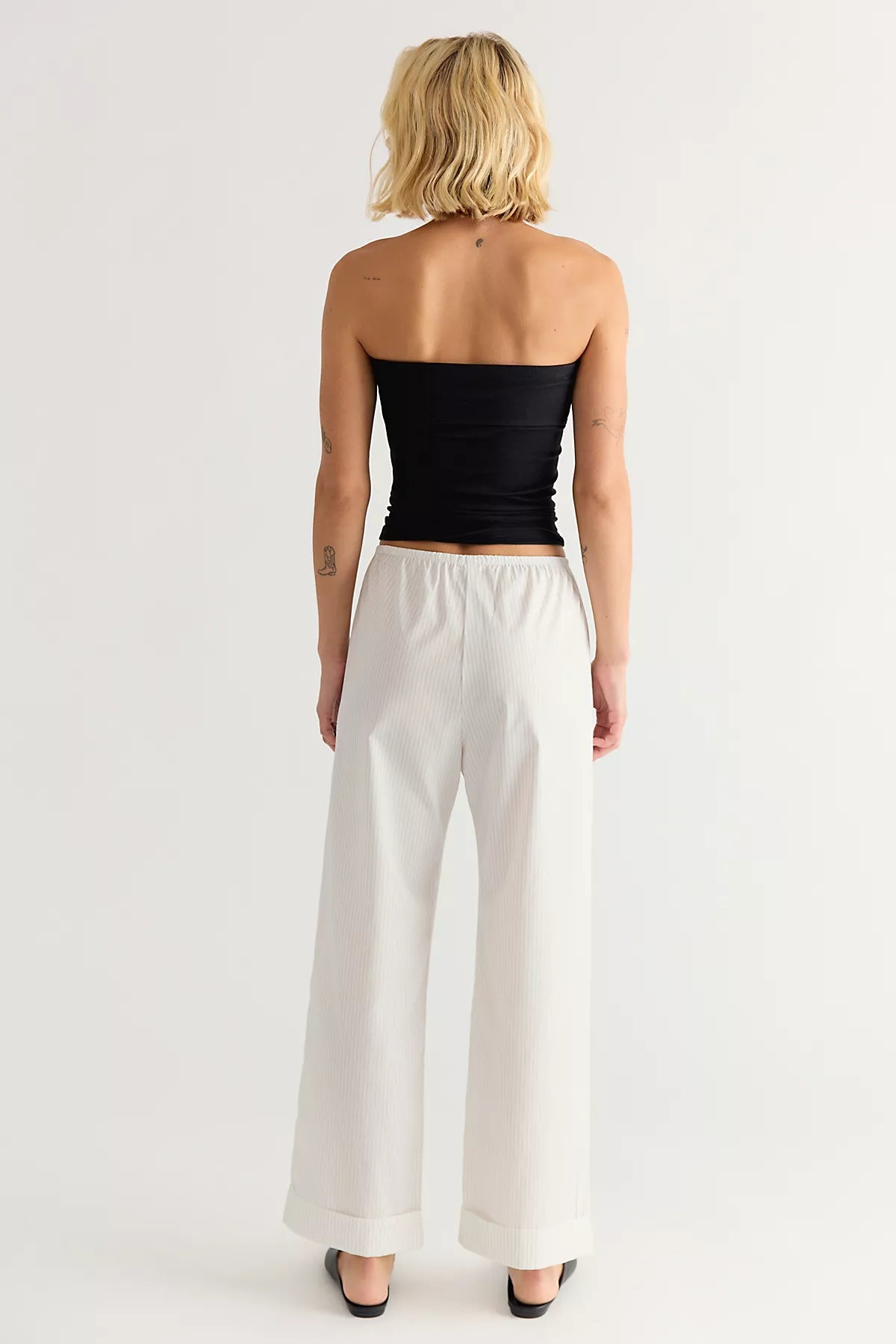 DONNI. Pop Pinstripe Simple Pants