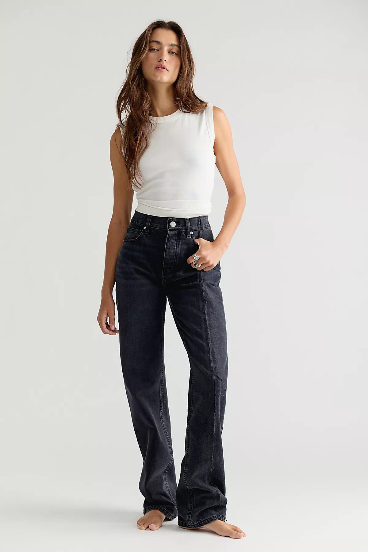Dala Alley High-Rise Straight Jeans