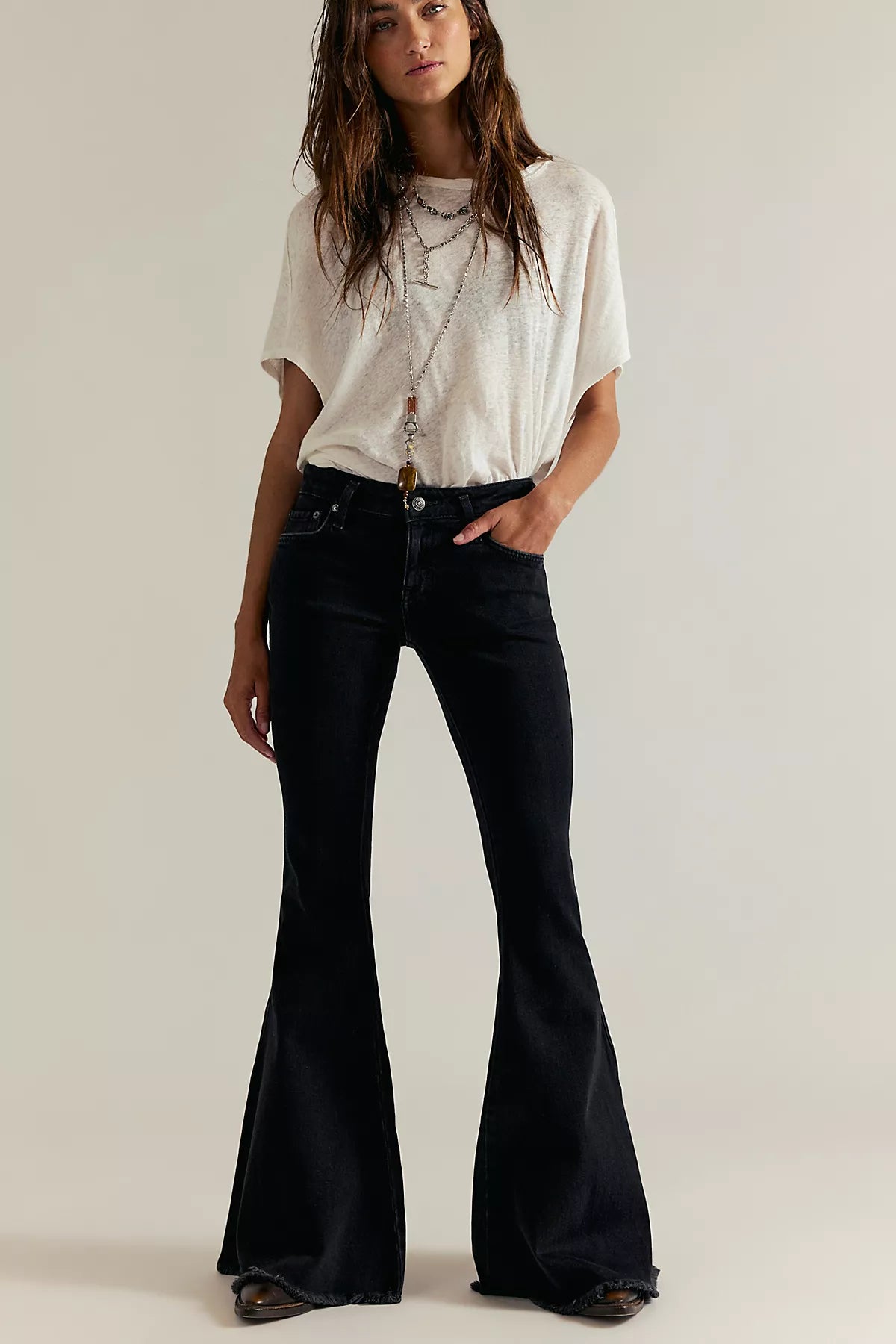 We The Free Emre Low-Rise Flare Jeans