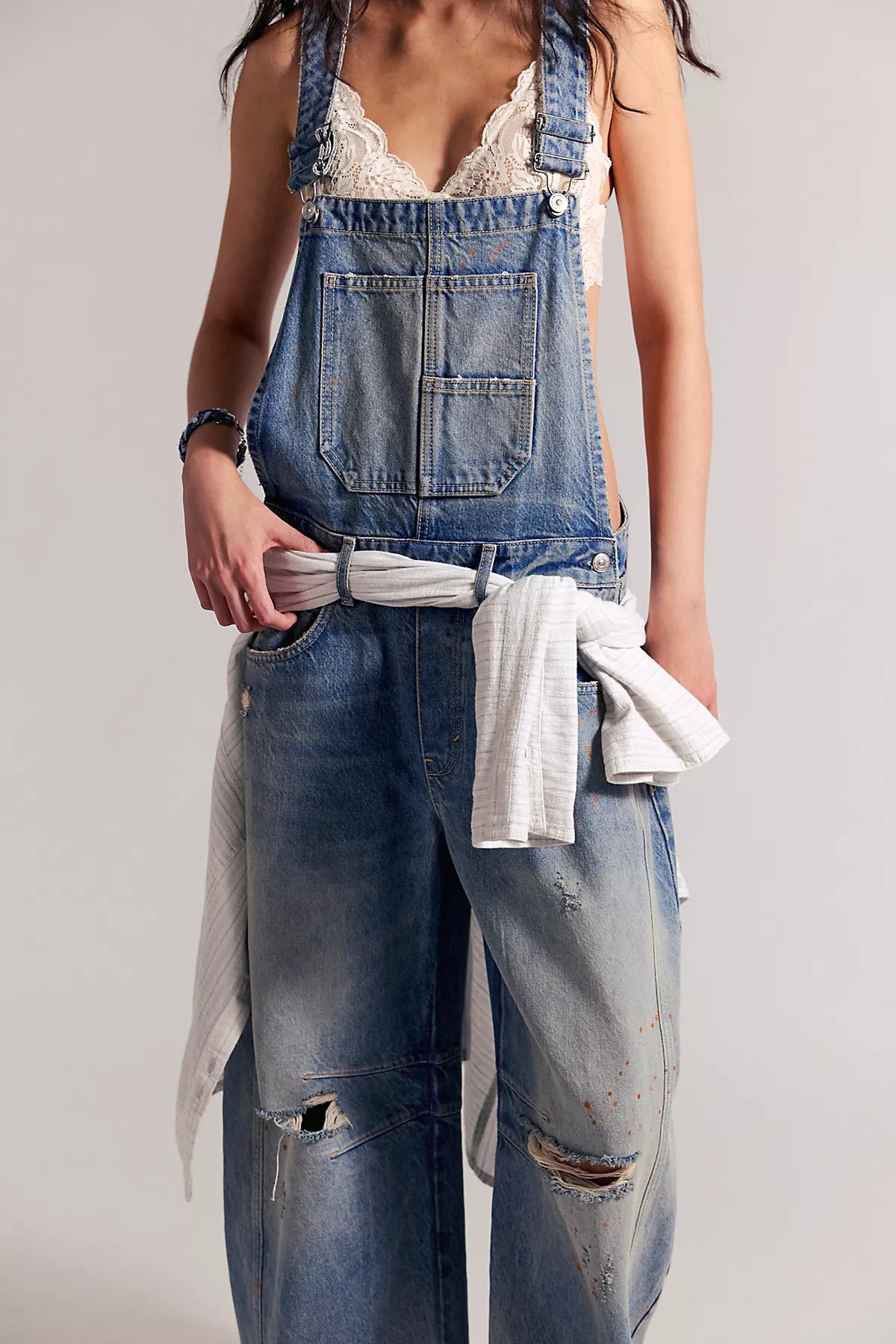 We The Free Good Luck Barrel Overalls
